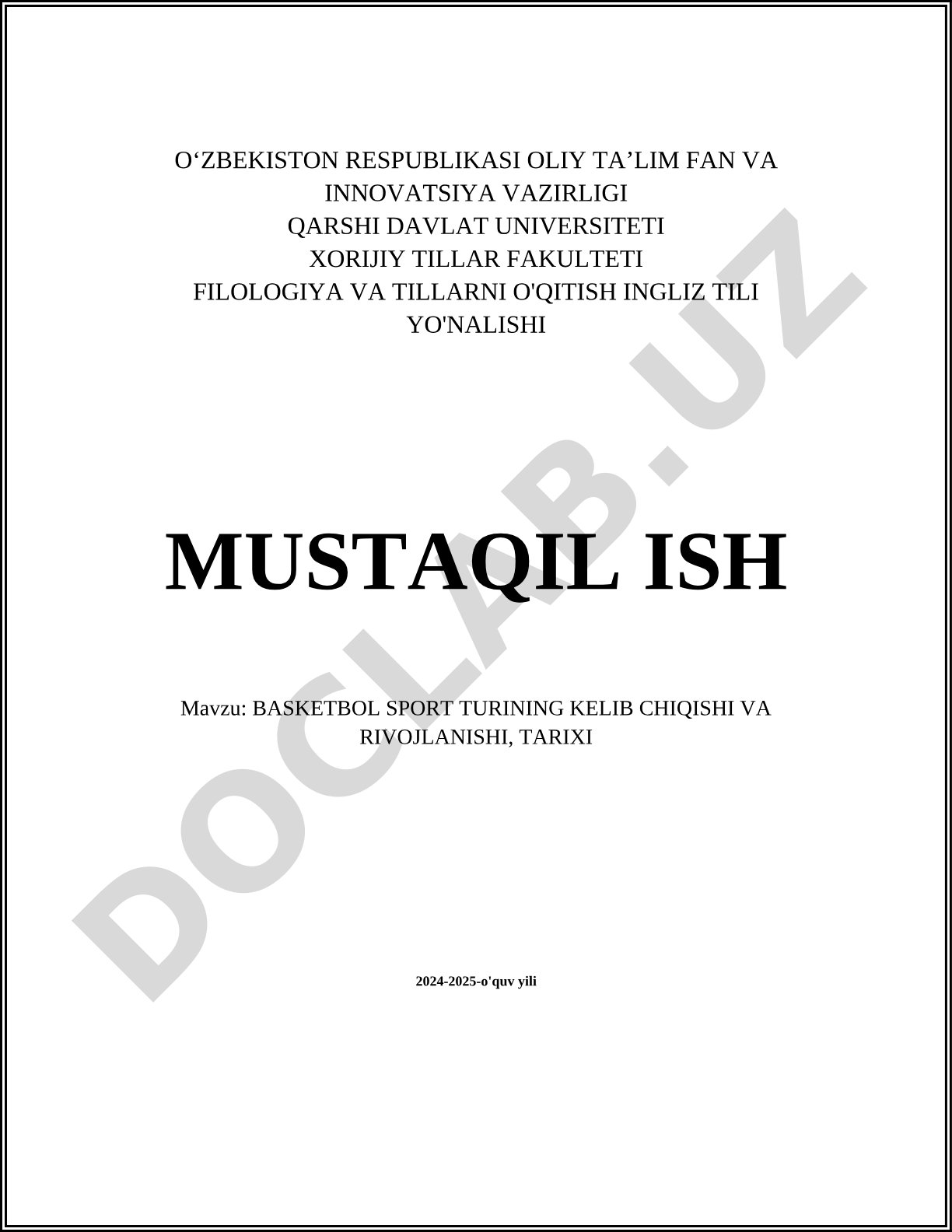 Basketbol sport turining kelib chiqishi va rivojlanishi, tarixi