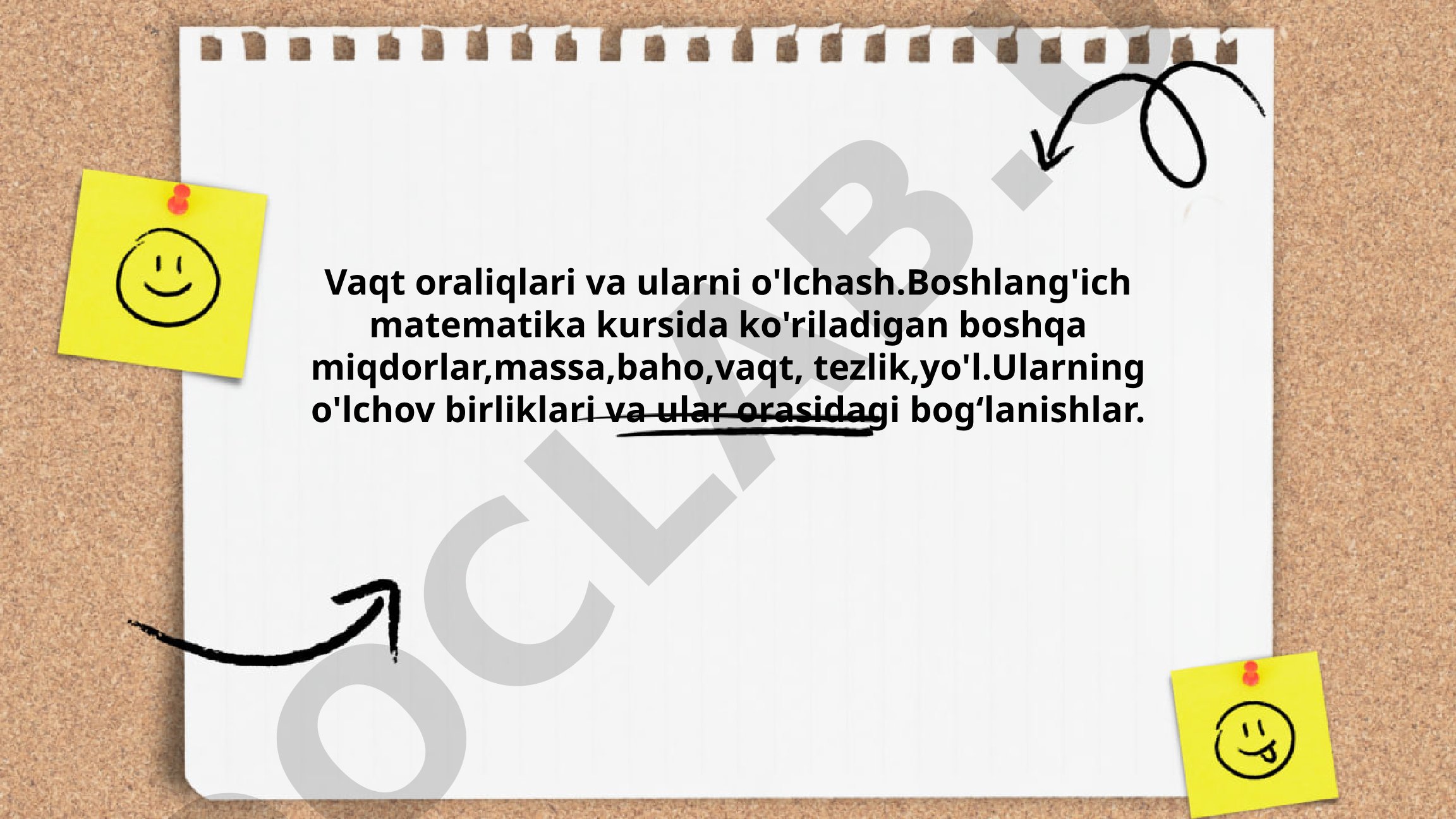 Vaqt oraliqlari va fizik miqdorlarning o'lchov birliklari