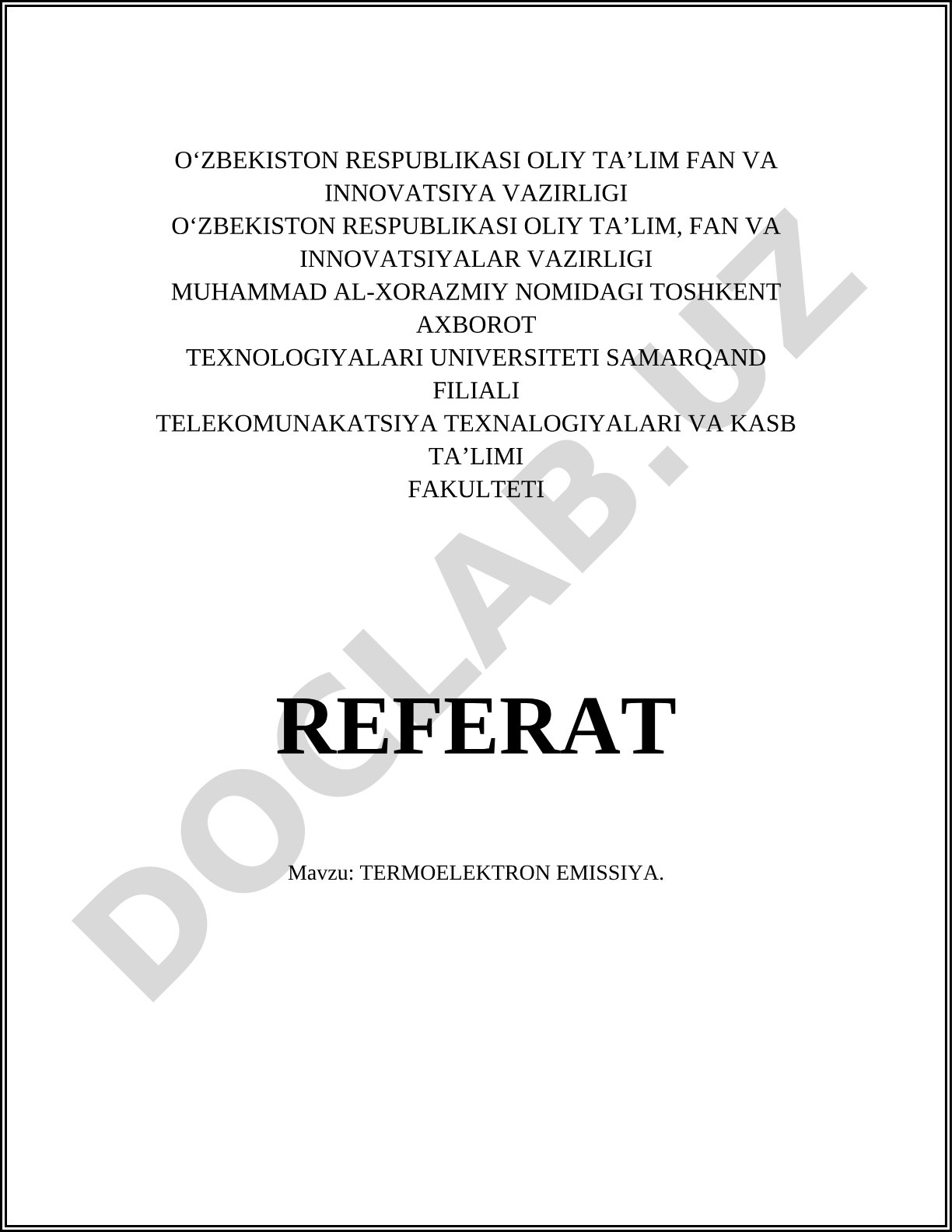 Termoelektron emissiya