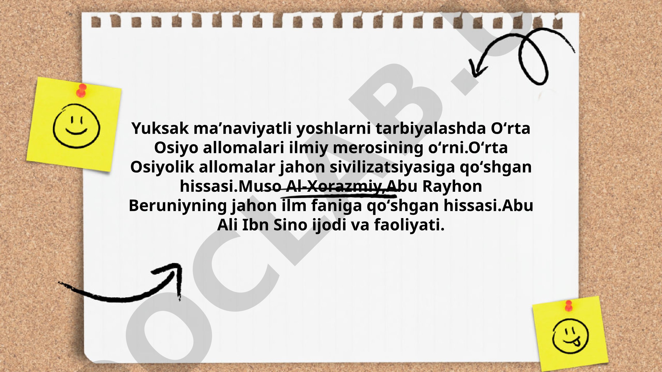 Yuksak ma'naviyatli yoshlarni tarbiyalashda O'rta Osiyo allomalari ilmiy merosining o'rni