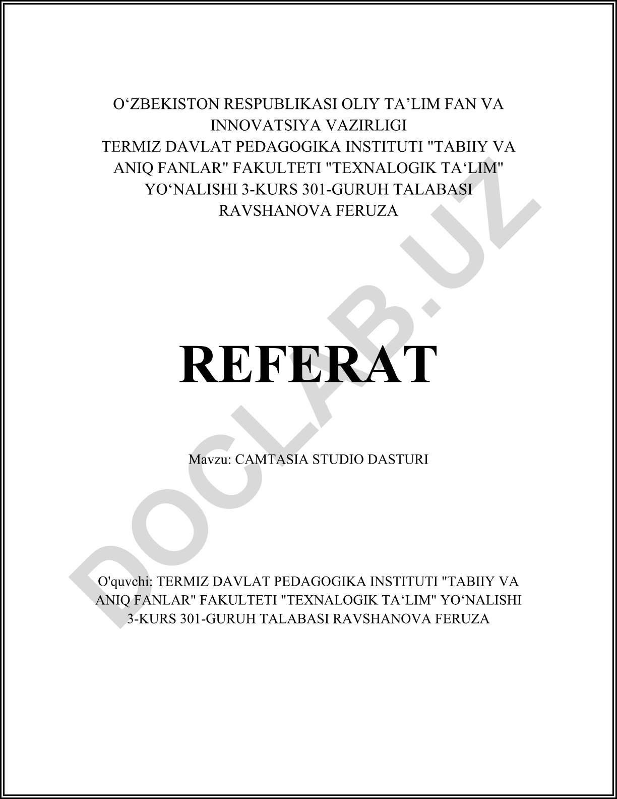 Camtasia Studio dasturi