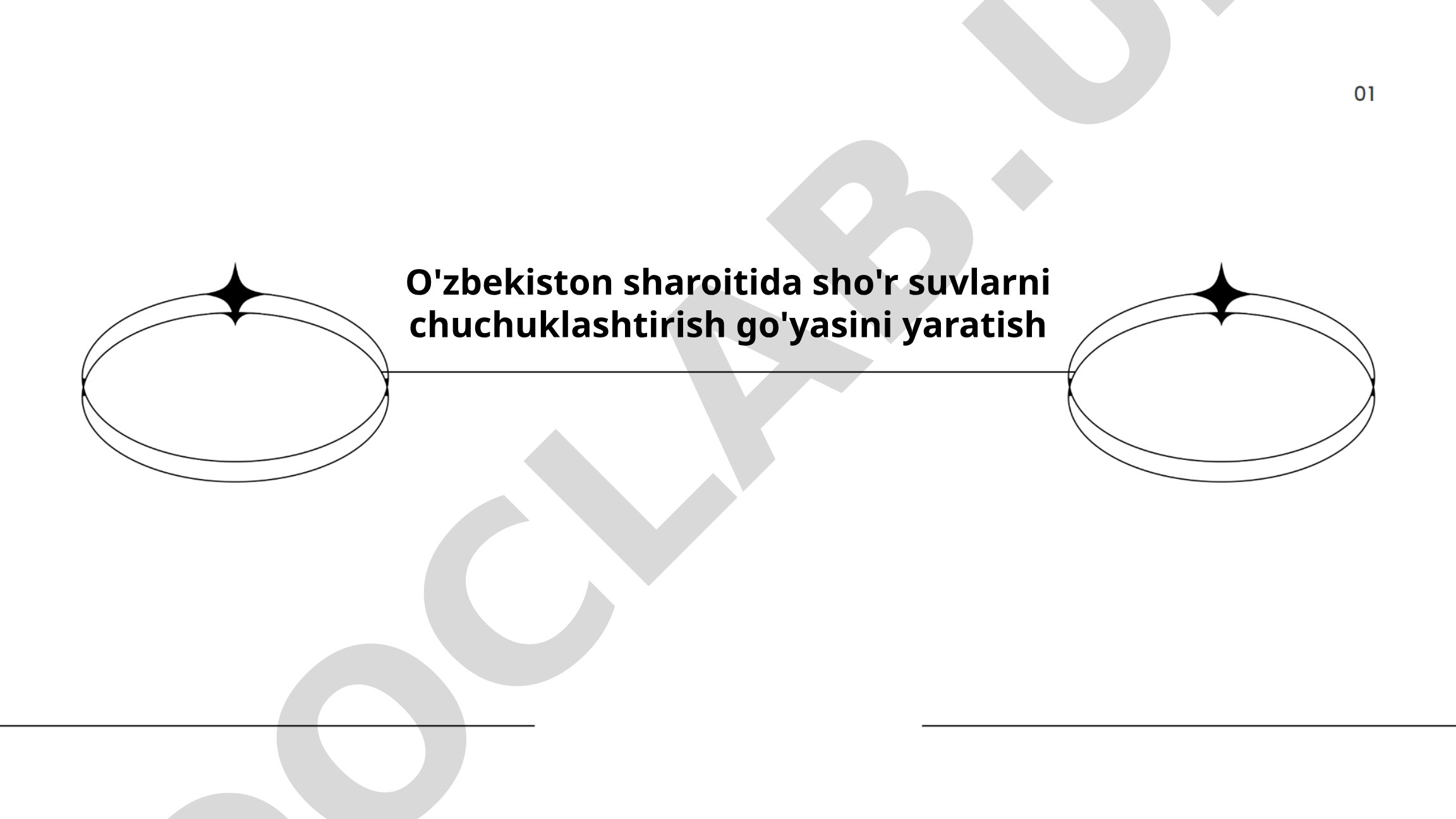 O'zbekiston sharoitida sho'r suvlarni chuchuklashtirish g'oyasini yaratish