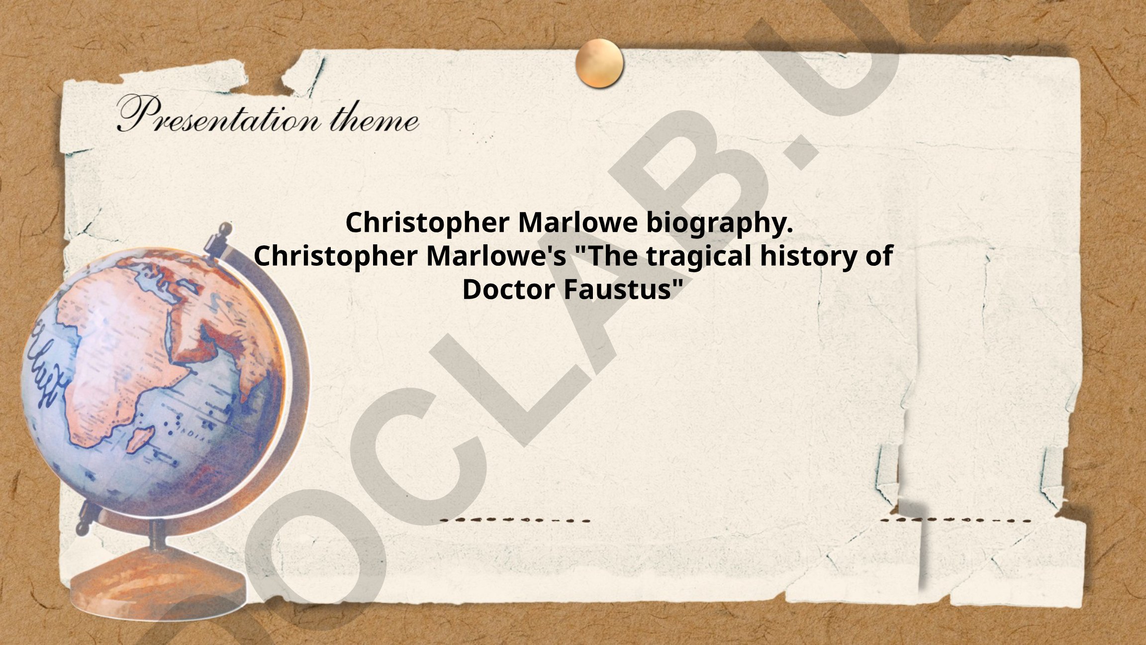 Christopher Marlowe biography and Doctor Faustus analysis