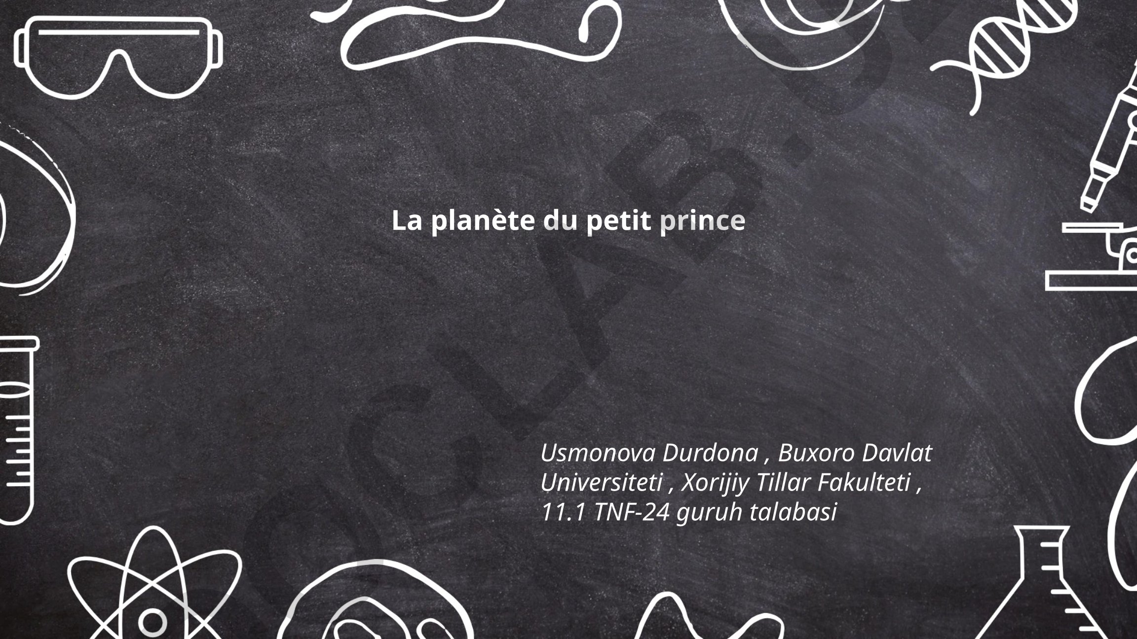Le Petit Prince va B-612 asteroidi haqida taqdimot