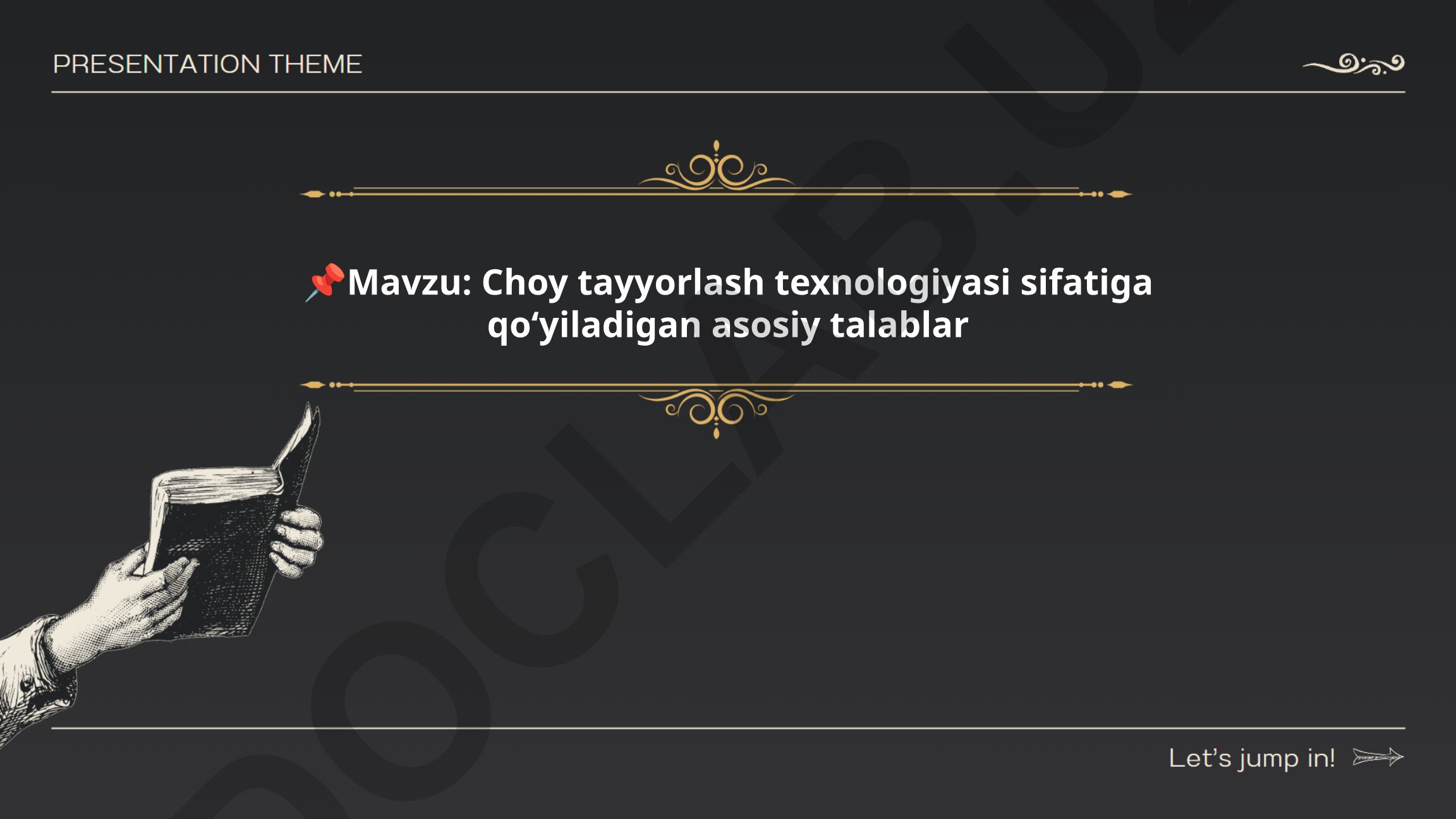 Choy tayyorlash texnologiyasi sifatiga qoʻyiladigan asosiy talablar
