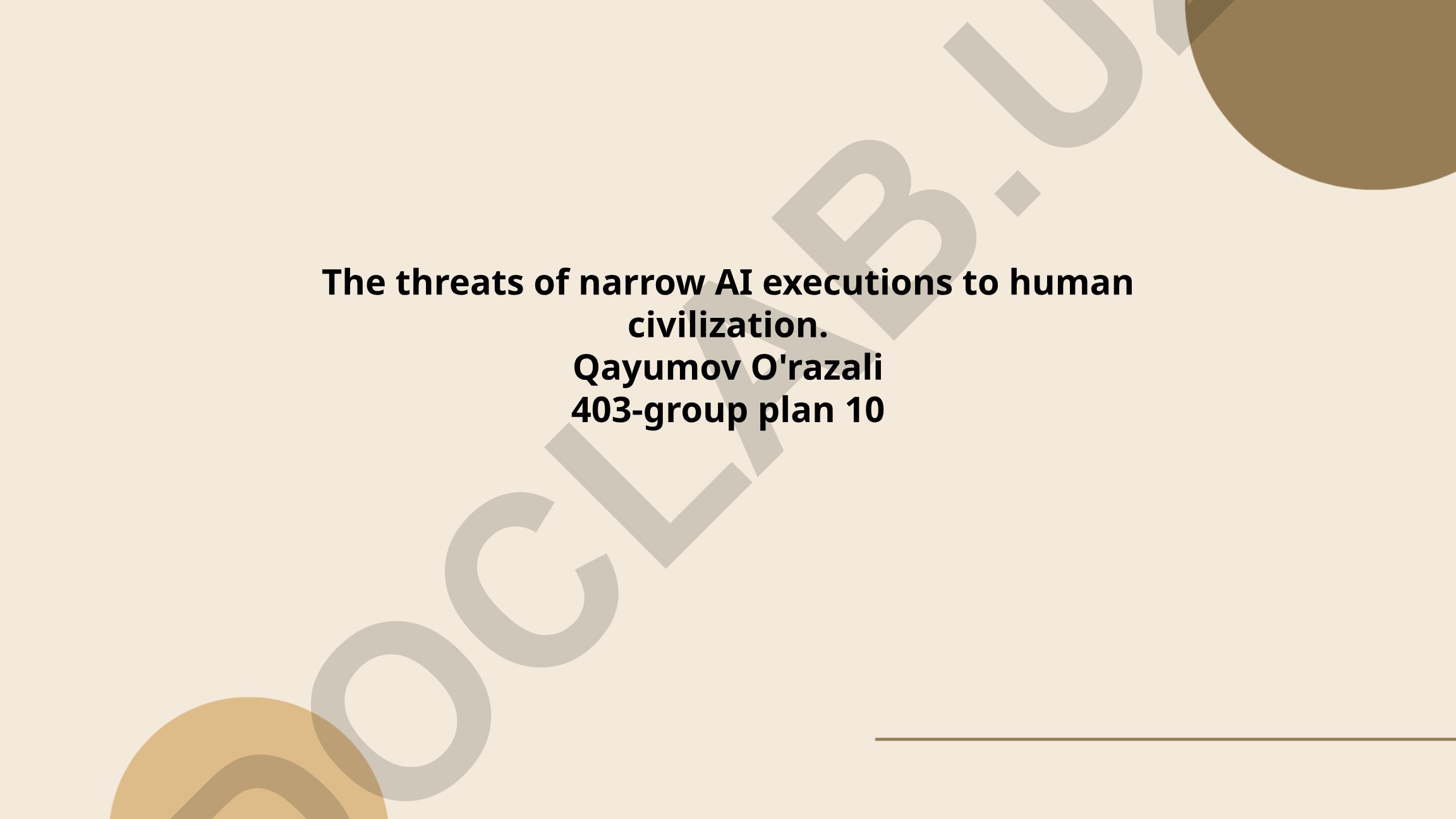 The threats of narrow AI executions to human civilization