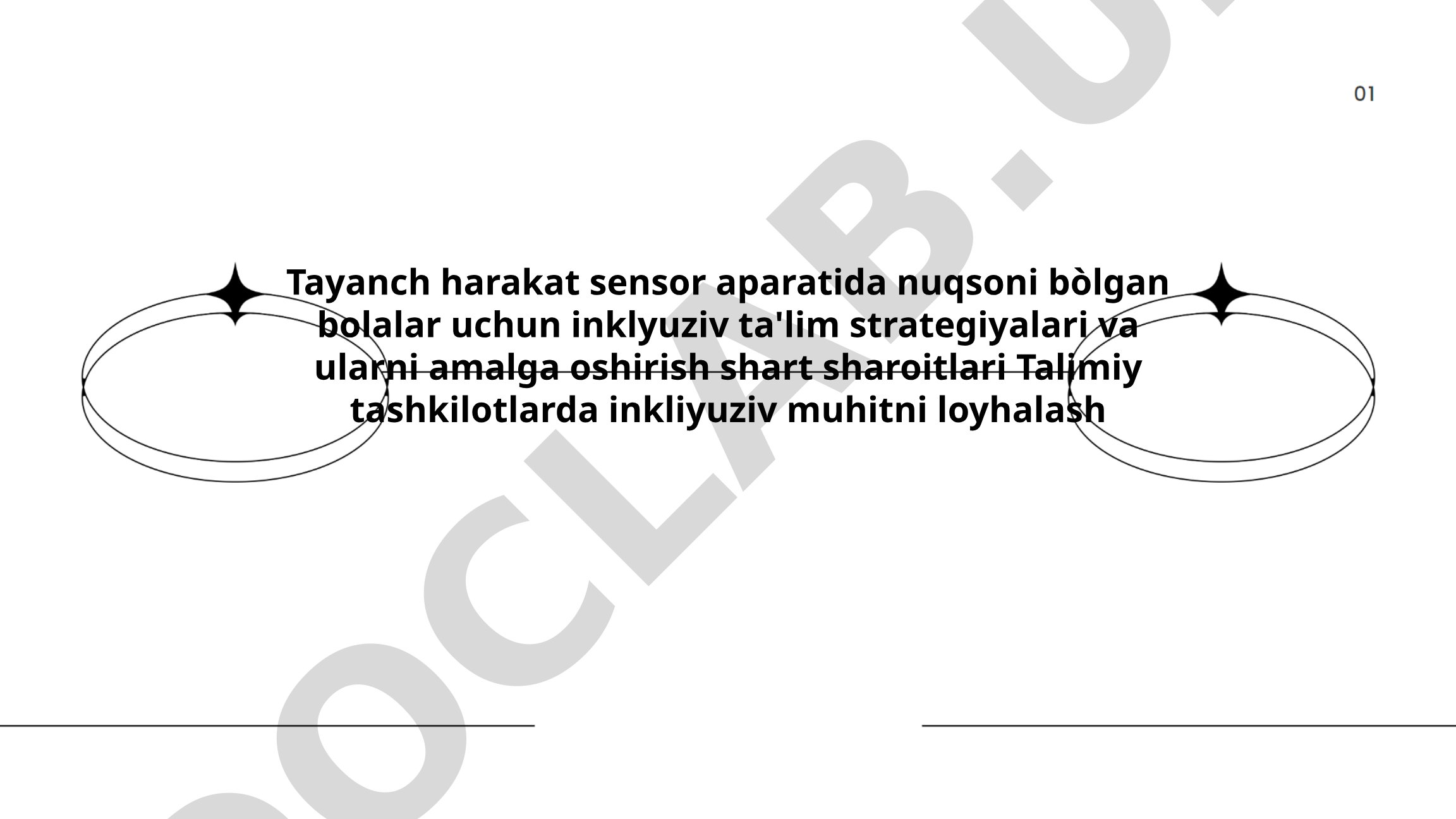 Tayanch harakat sensor apparati nuqsoni bo'lgan bolalar uchun inklyuziv ta'lim strategiyalari
