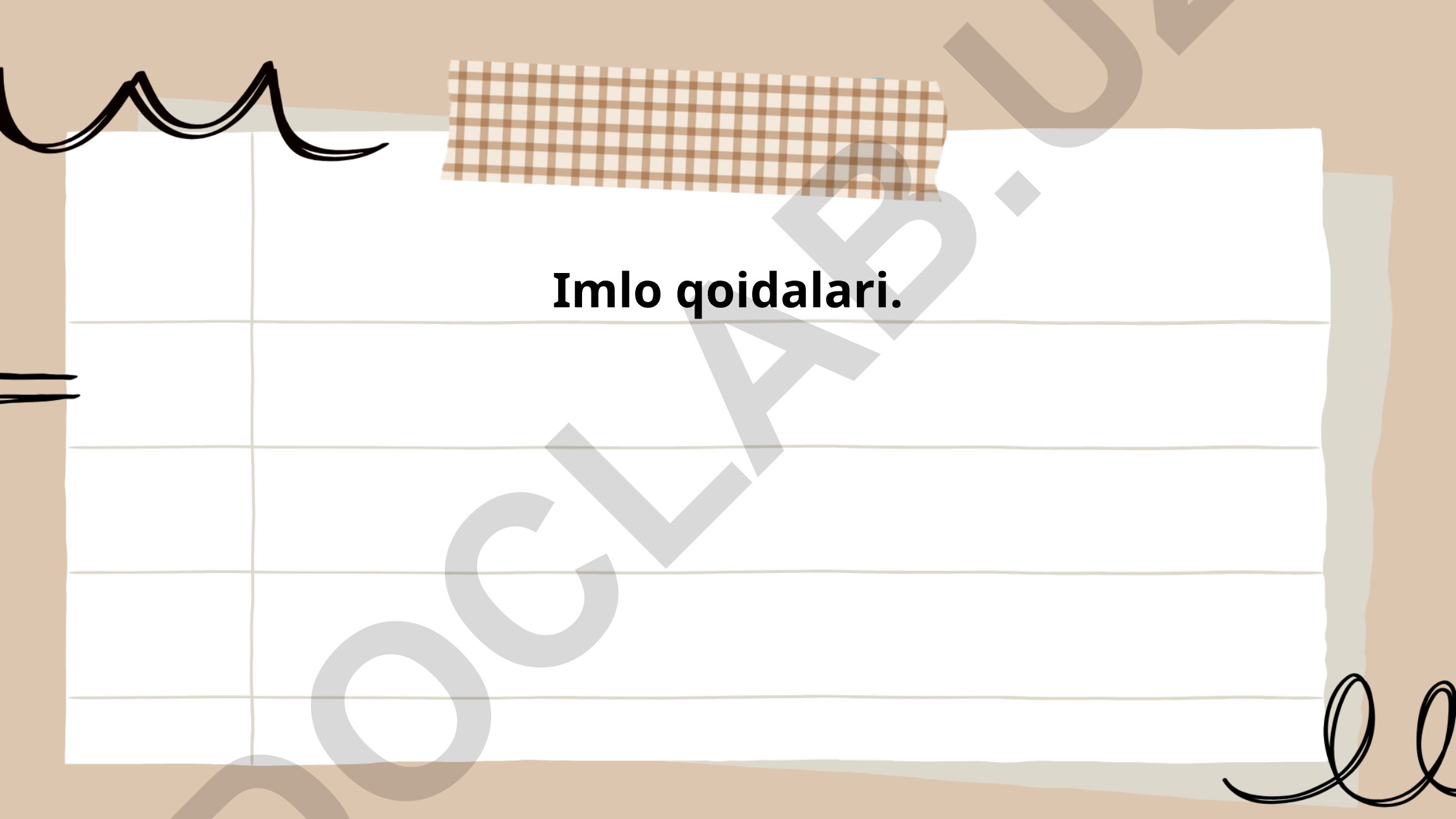 O'zbek tilining imlo va orfoepiya qoidalari