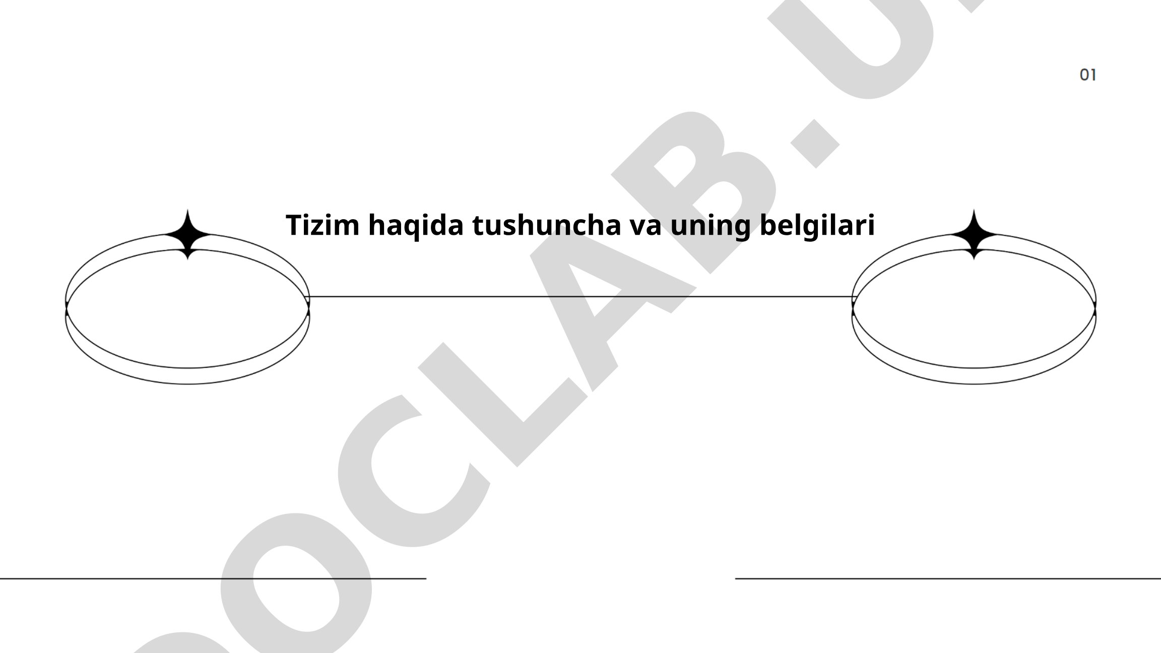 Tizim haqida tushuncha va uning belgilari