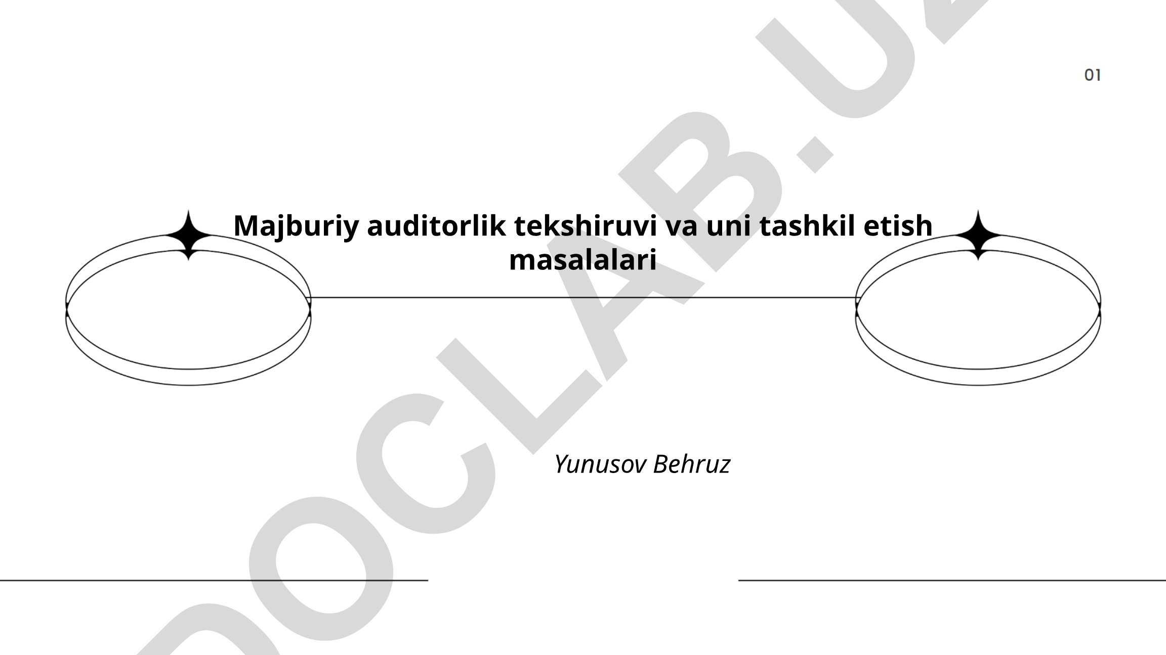 Majburiy auditorlik tekshiruvi va uni tashkil etish masalalari