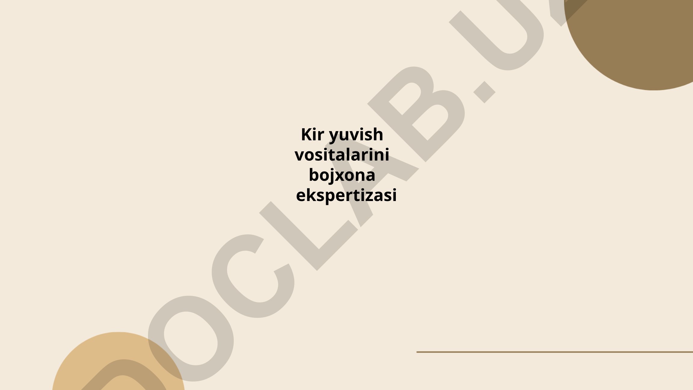 Kir yuvish vositalarini bojxona ekspertizasi