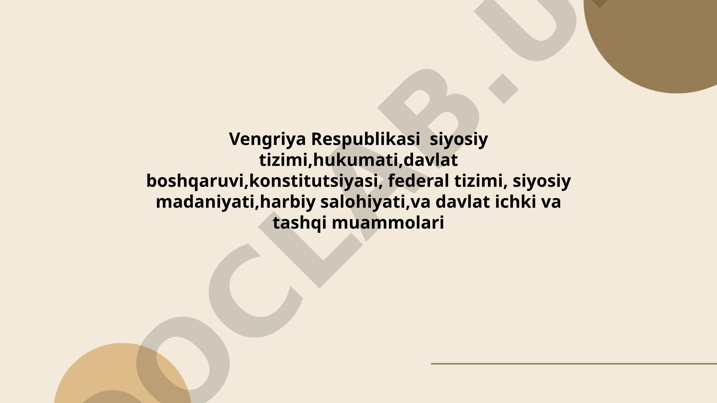 Vengriya Respublikasi siyosiy tizimi va davlat boshqaruvi
