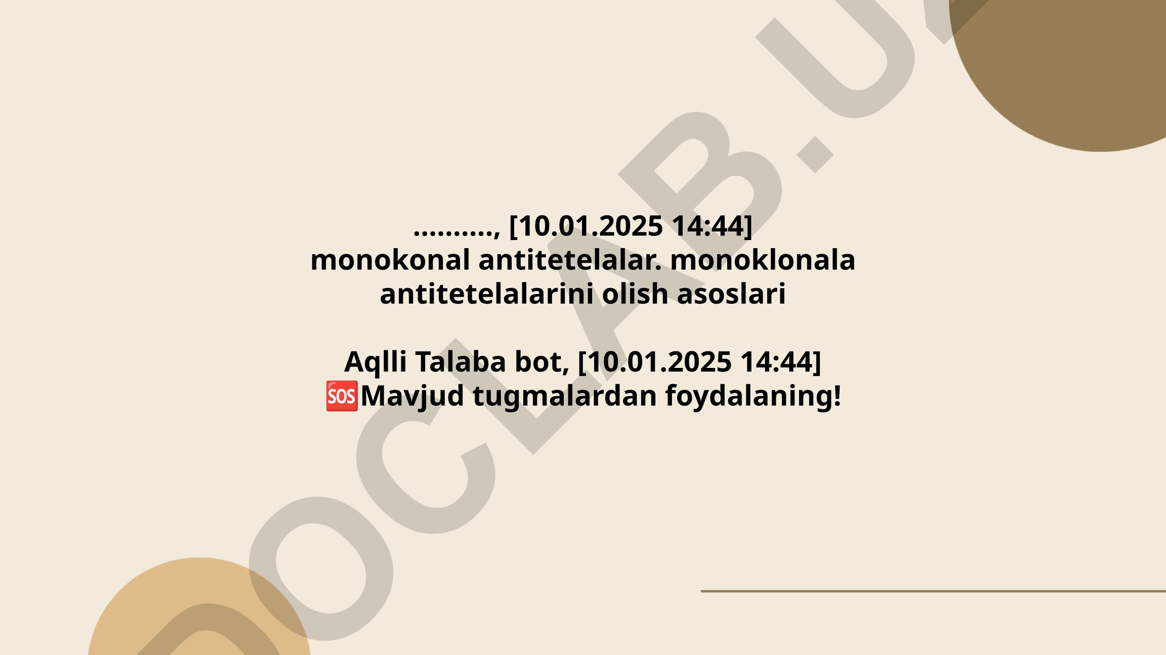 Monoklonal antitelalarni yaratish texnologiyasi va gipridoma asoslari