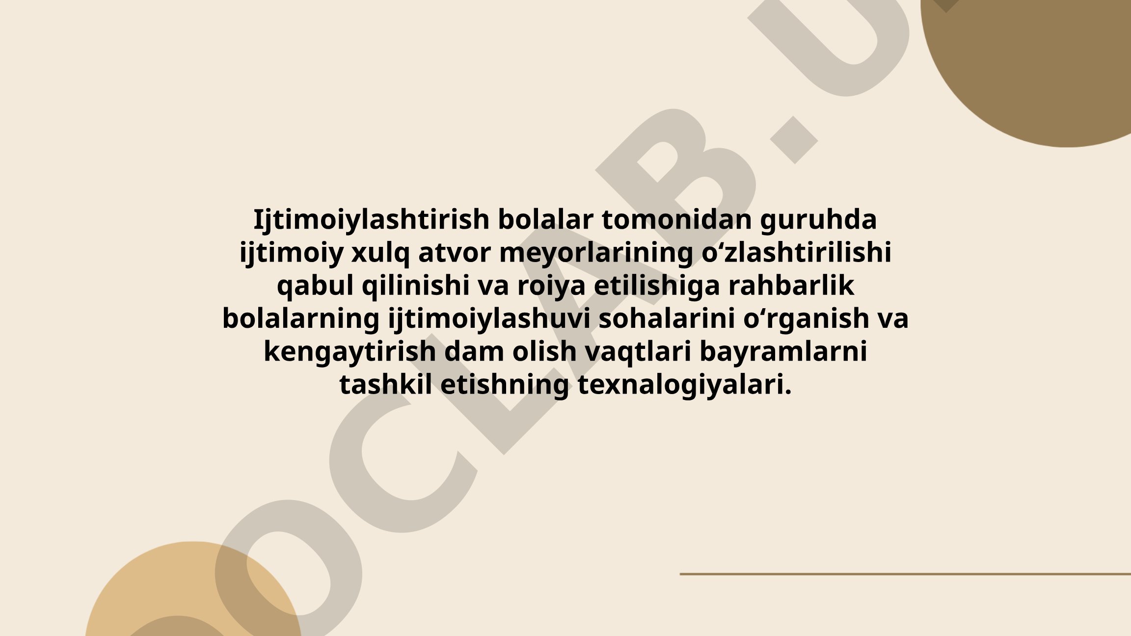 Bolalarning ijtimoiylashuvi va guruhda xulq-atvor me'yorlarini o'zlashtirish