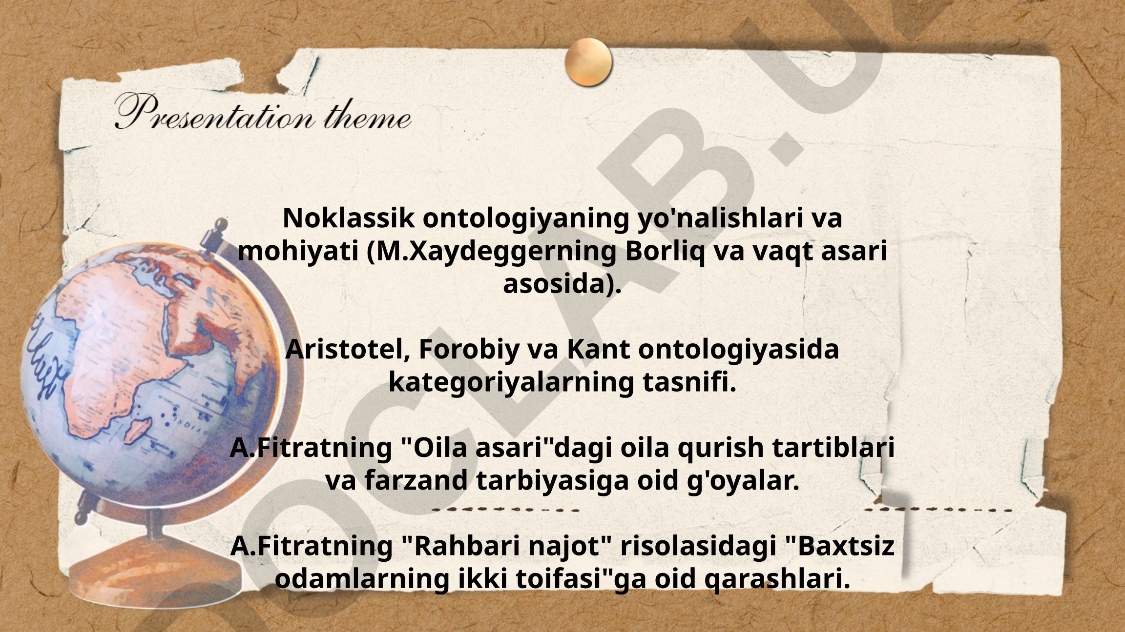 Noklassik ontologiya yo'nalishlari va A.Fitratning ijtimoiy g'oyalari