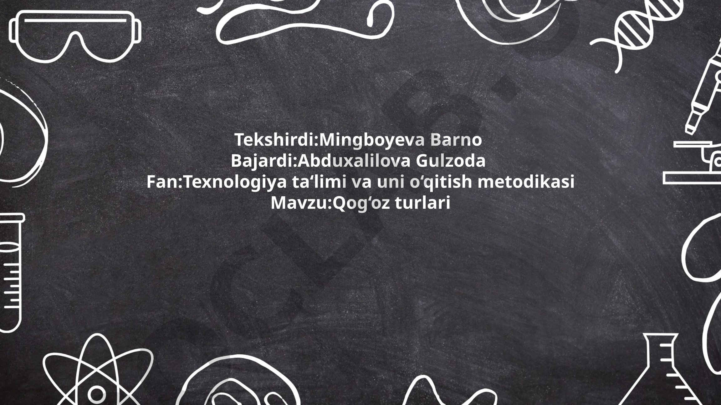 Qog'oz turlari
