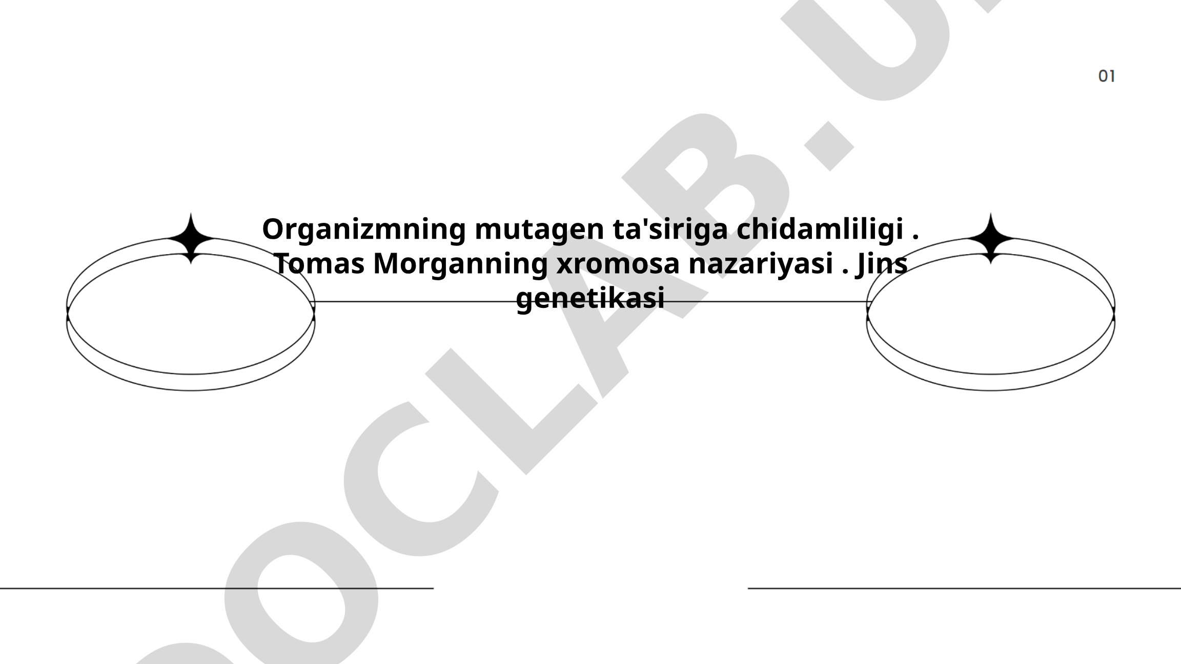 Organizmning mutagen ta'siriga chidamliligi va Tomas Morganning xromosa nazariyasi