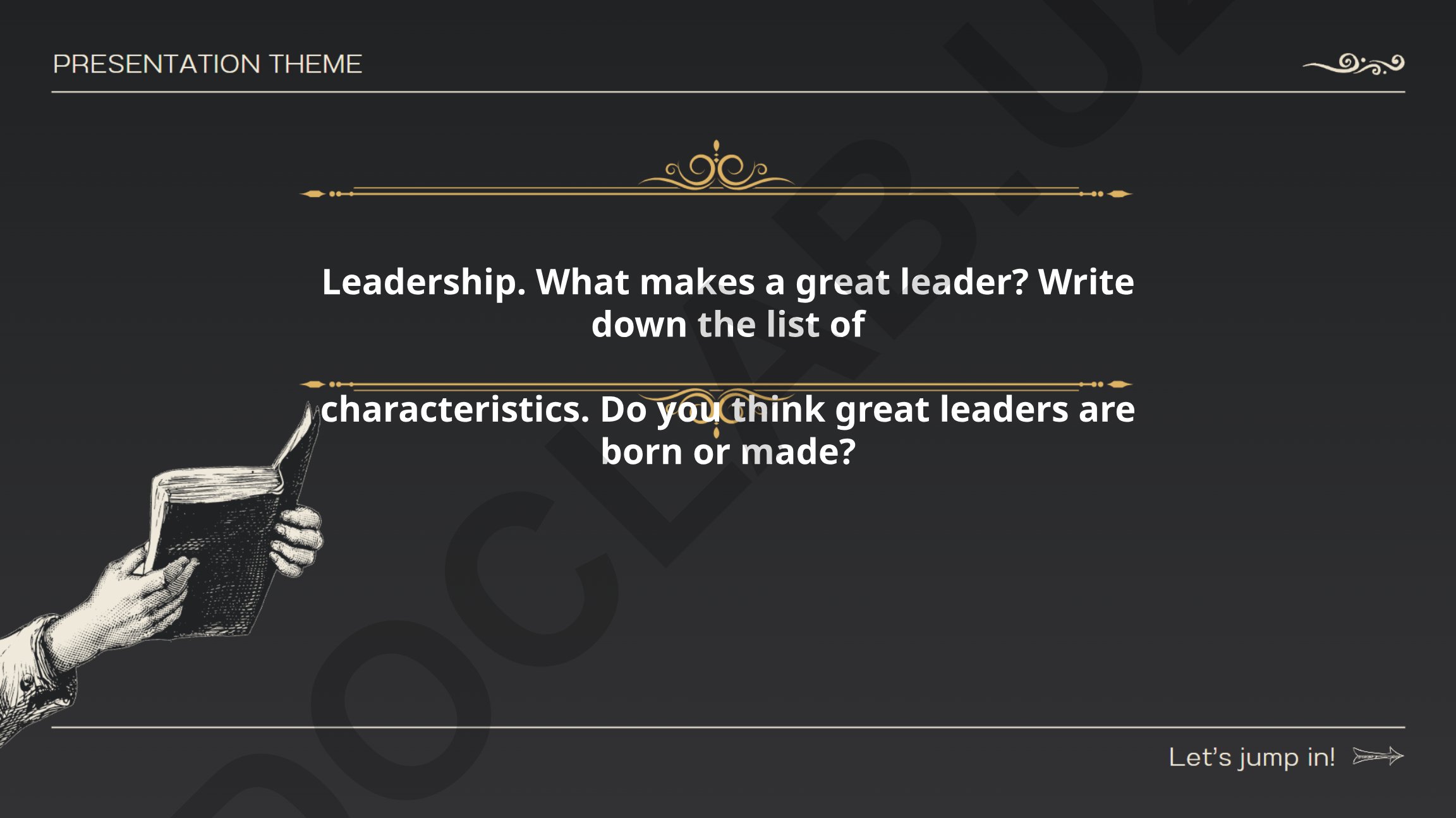 Leadership characteristics and development