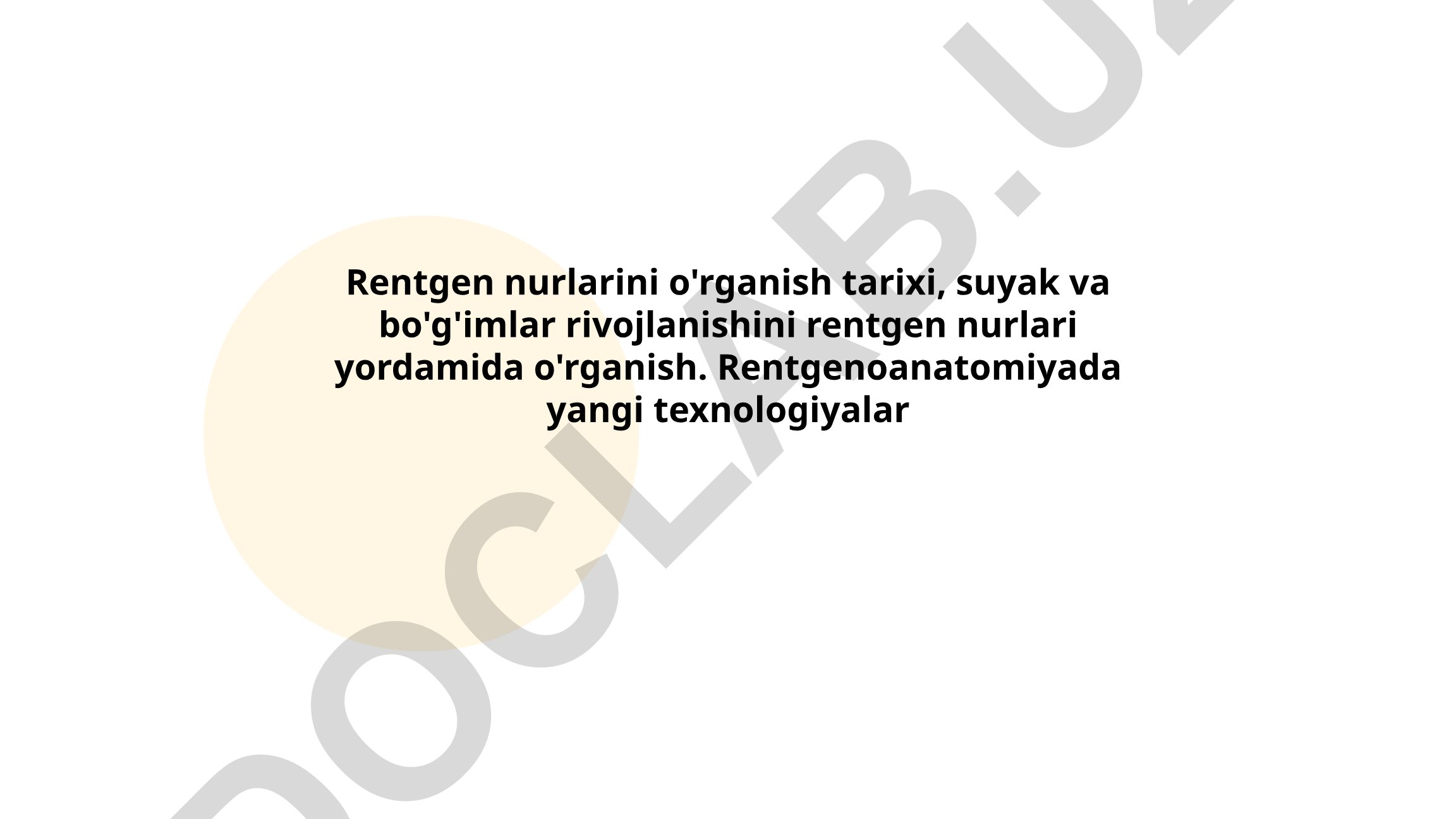 Rentgen nurlarining kashf etilishi va tibbiyotda qo'llanilishi