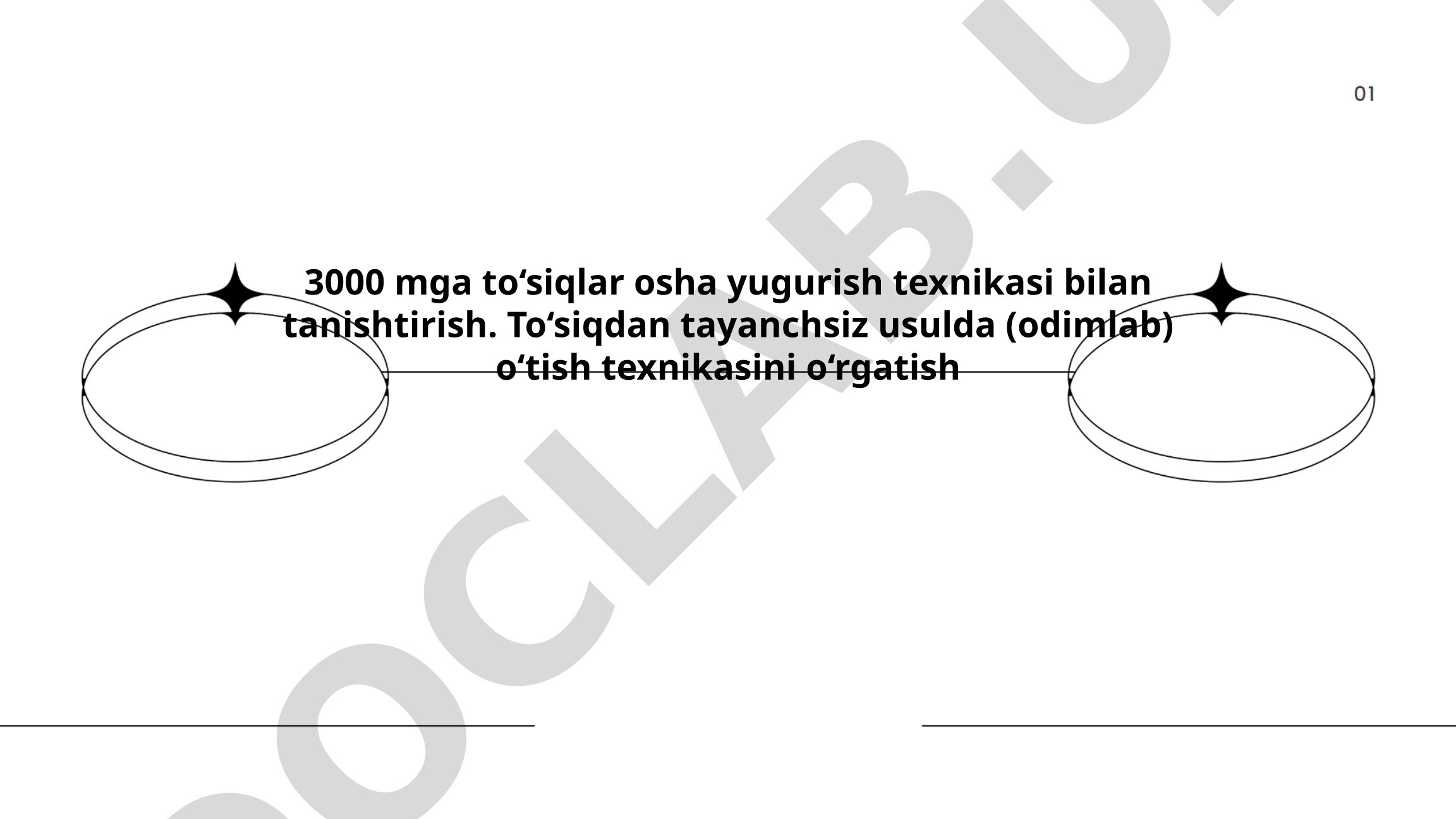 3000 metr to'siqli yugurish texnikasi va to'siqdan odimlab o'tish