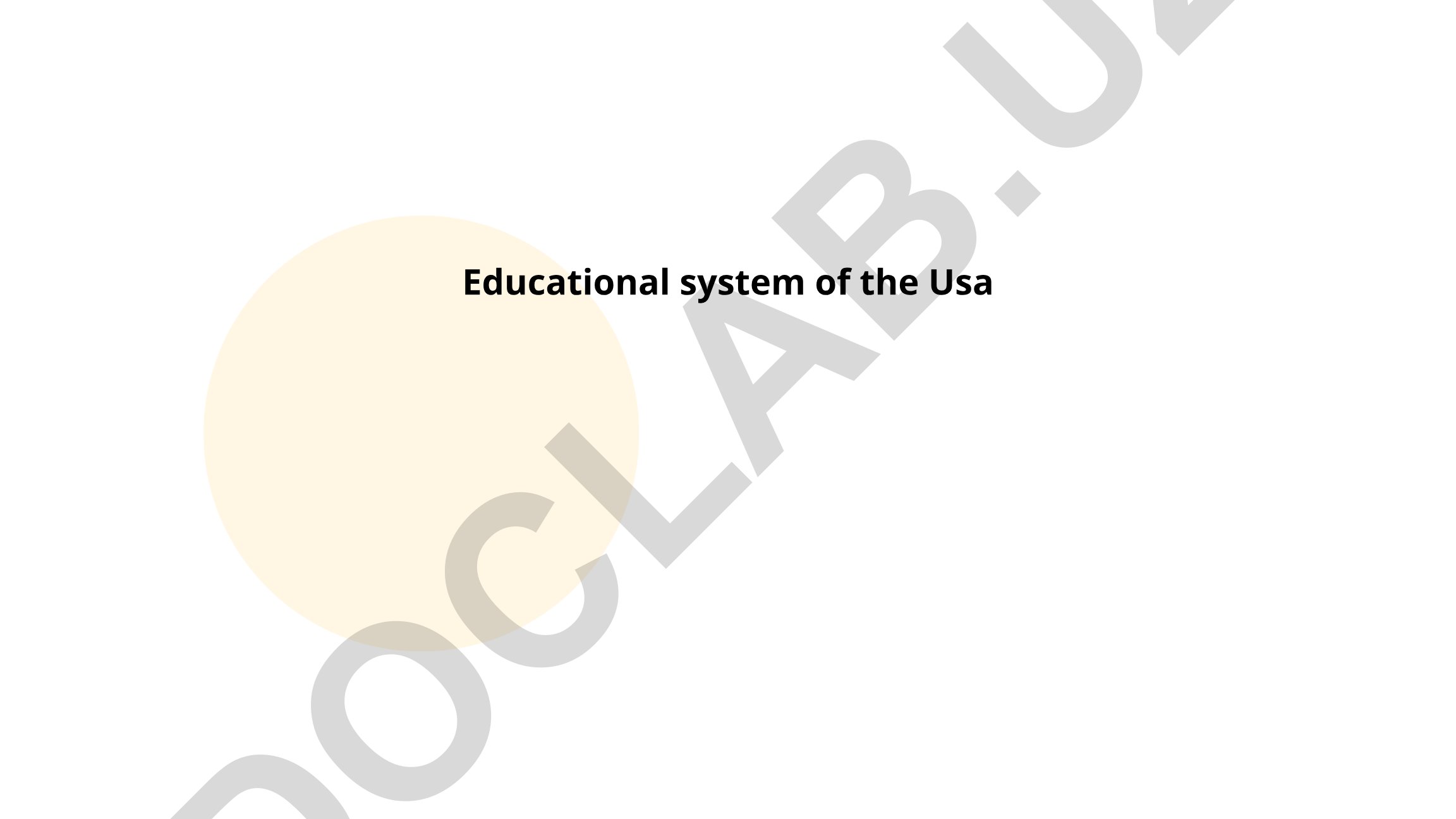 Educational system of the USA