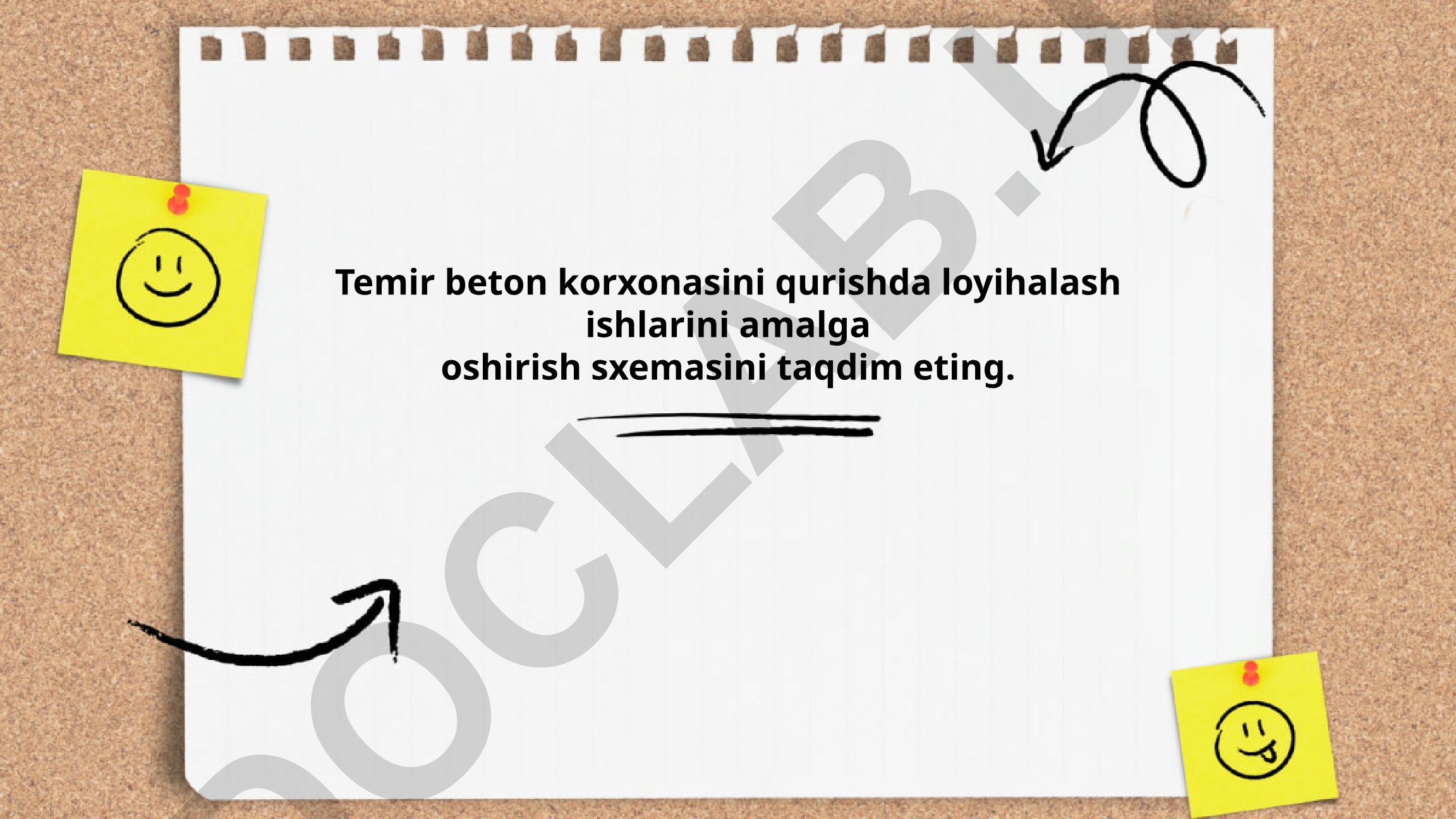 Temir beton korxonasini qurishda loyihalash ishlarini amalga oshirish sxemasi