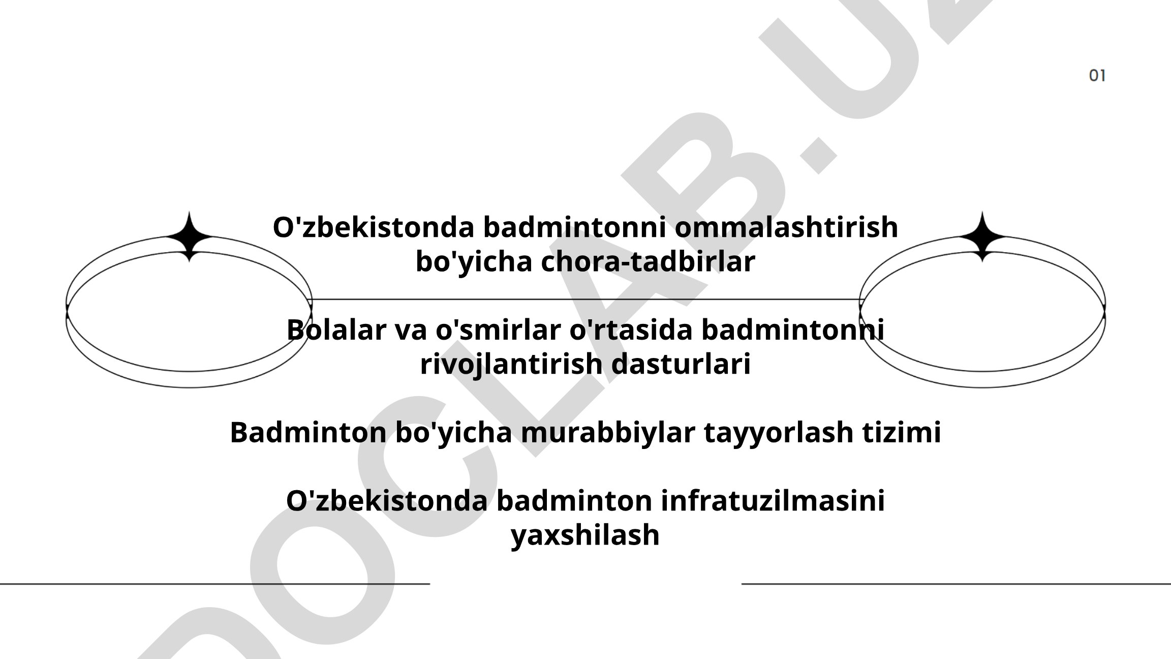 O'zbekistonda badmintonni ommalashtirish chora-tadbirlari