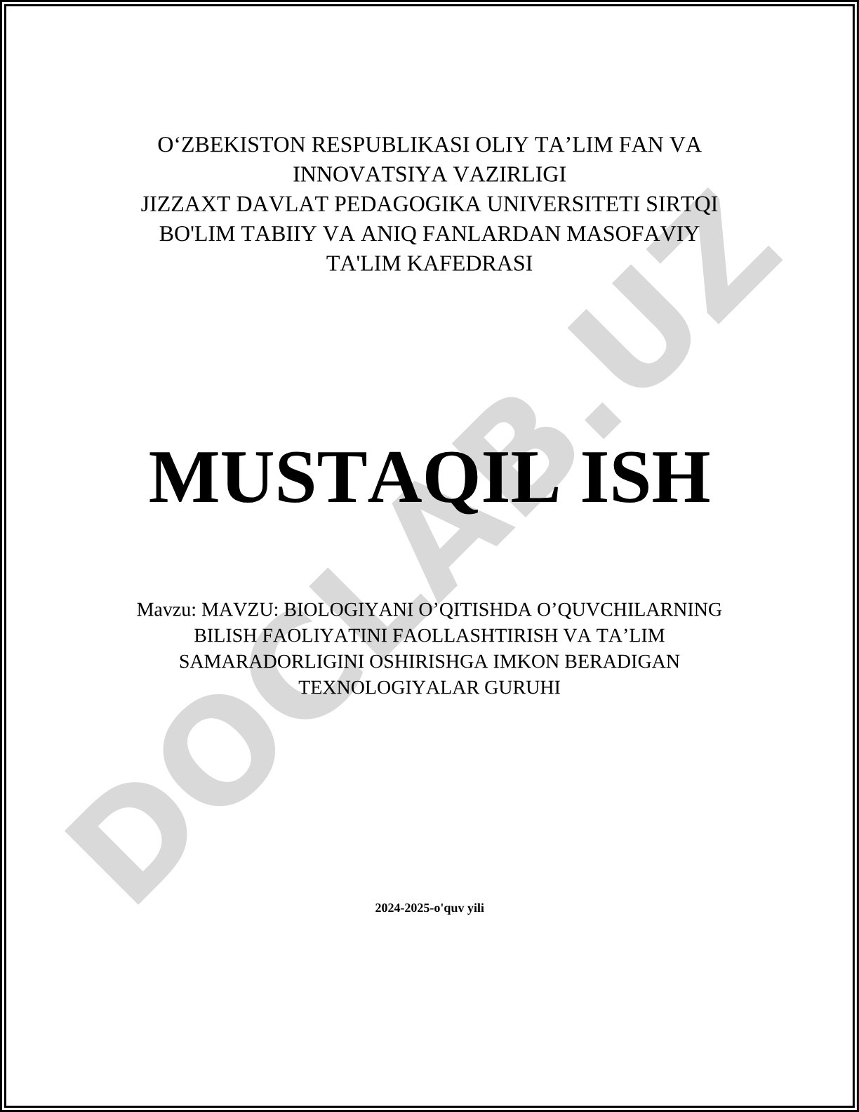 Biologiyani o'qitishda o'quvchilarning bilish faoliyatini faollashtirish va ta'lim samaradorligini oshirishga imkon beradigan texnologiyalar