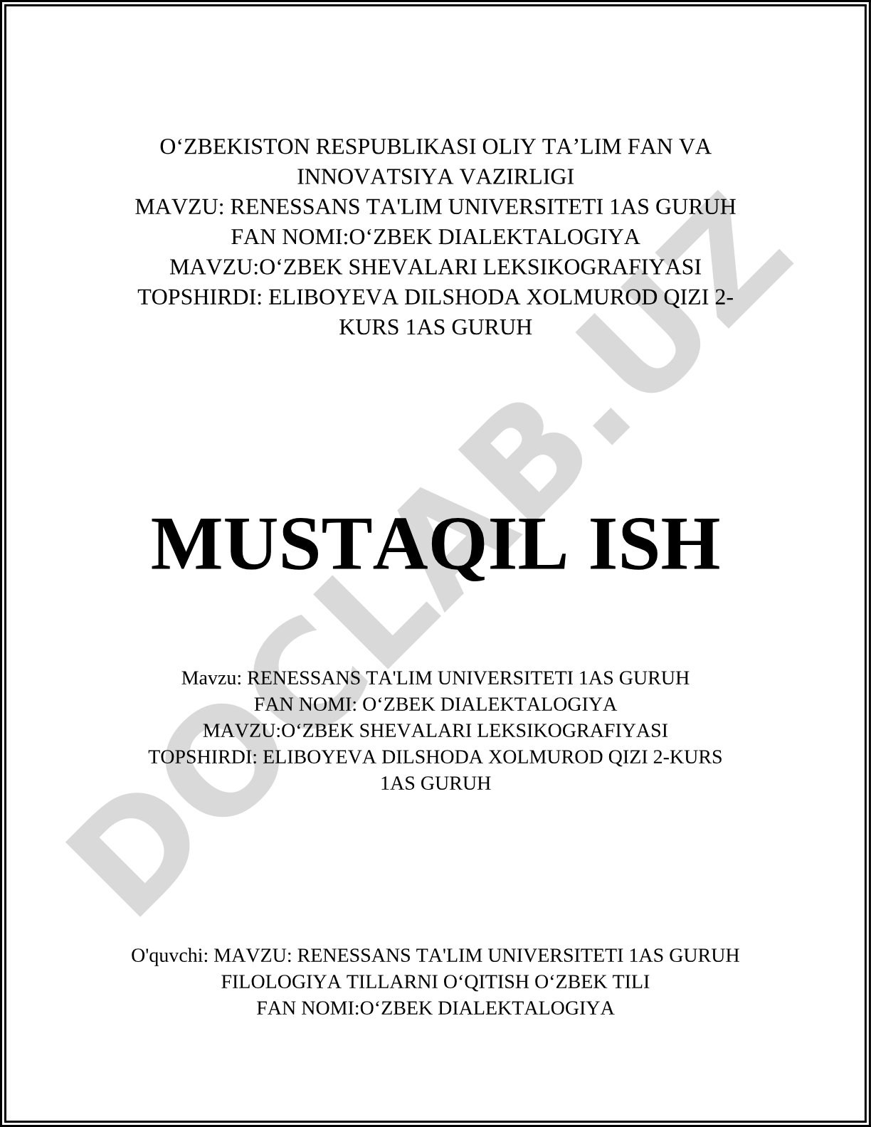 O'zbek shevalari leksikografiyasi
