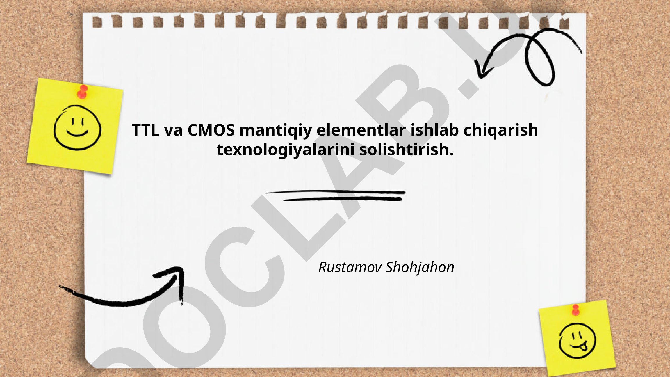 TTL va CMOS mantiqiy elementlar ishlab chiqarish texnologiyalarini solishtirish