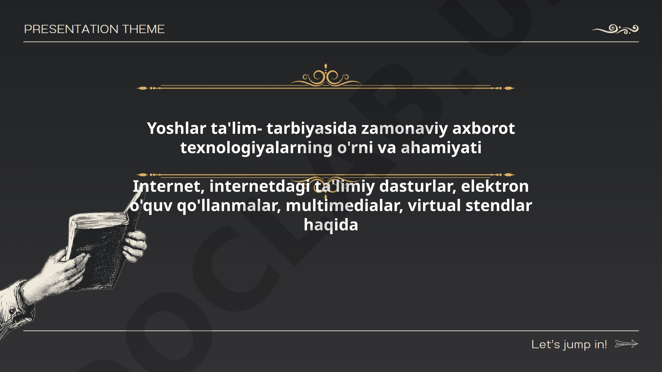 Yoshlar ta'lim-tarbiyasida zamonaviy axborot texnologiyalarning o'rni va ahamiyati