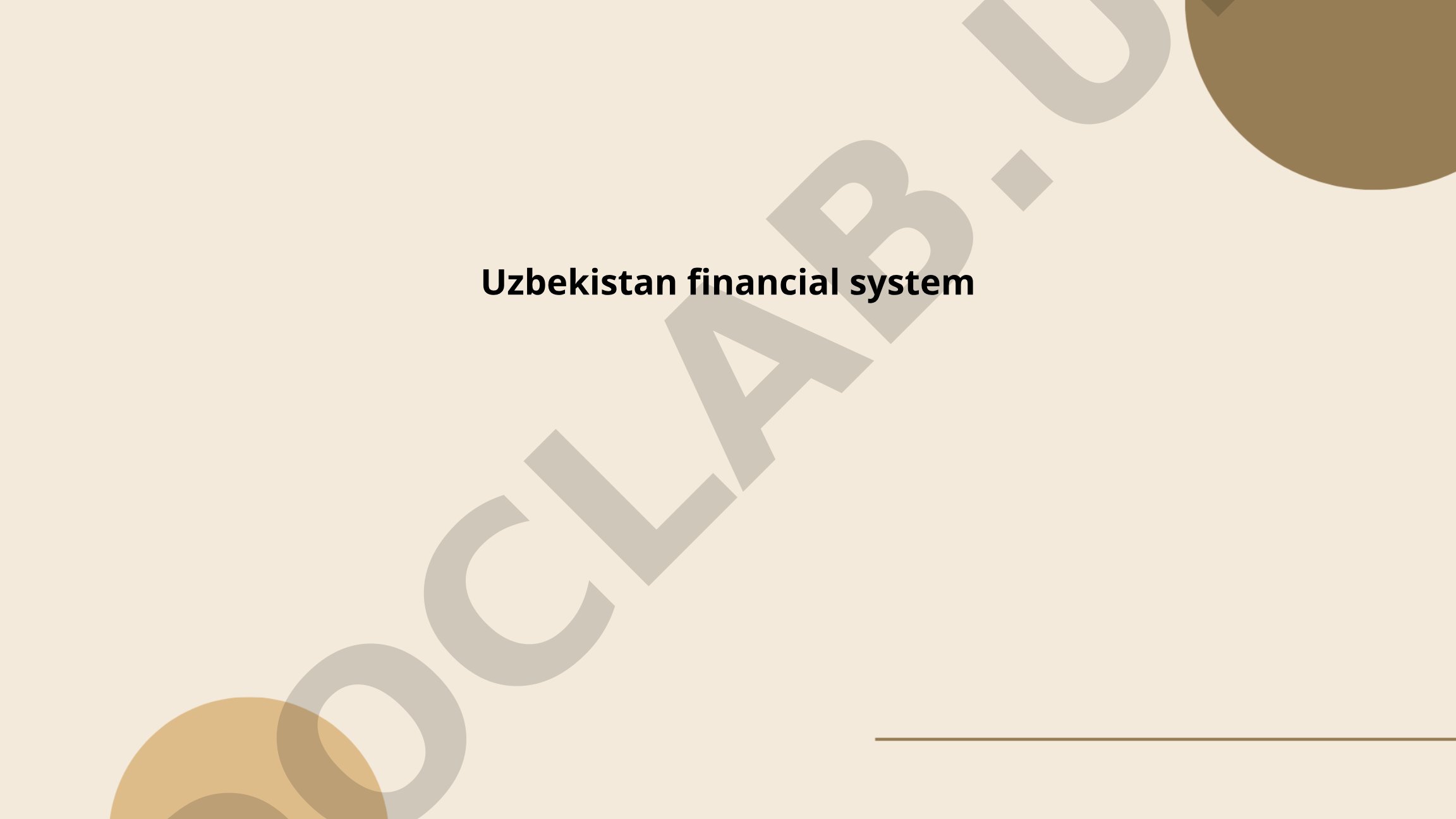 Uzbekistan financial system