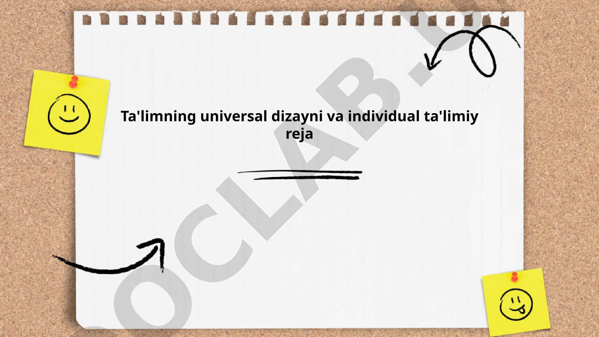 Ta'limning universal dizayni va individual ta'limiy reja