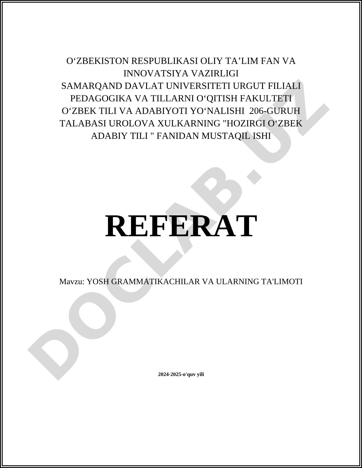 Yosh grammatikachilar va ularning ta'limoti
