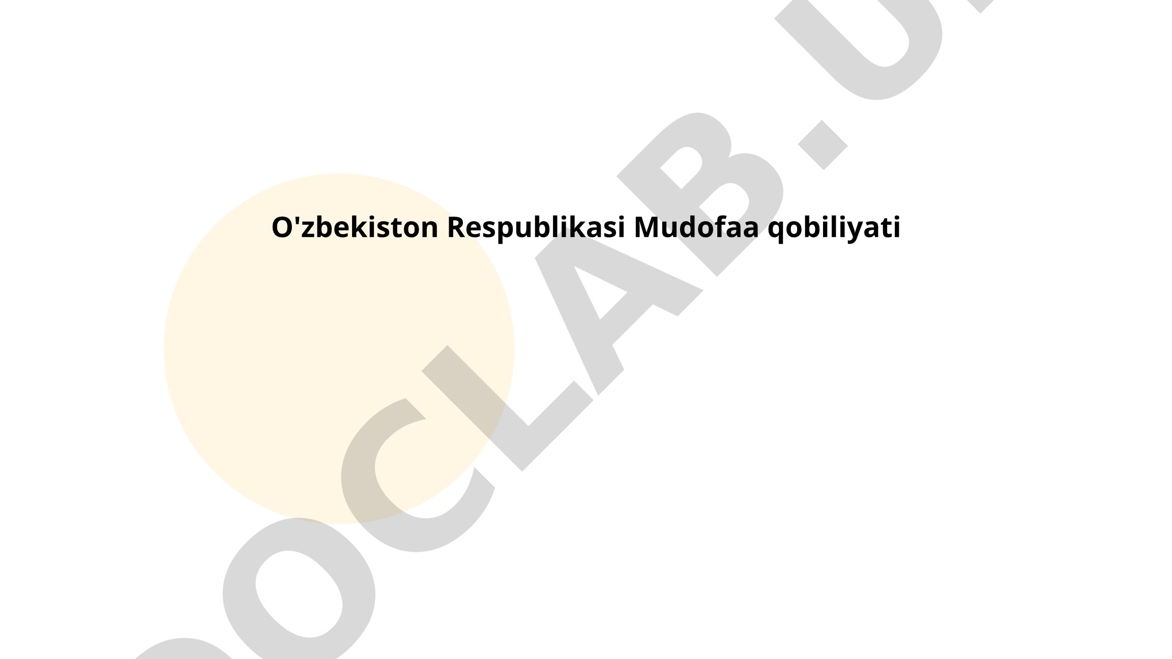 O'zbekiston Respublikasi Mudofaa qobiliyati