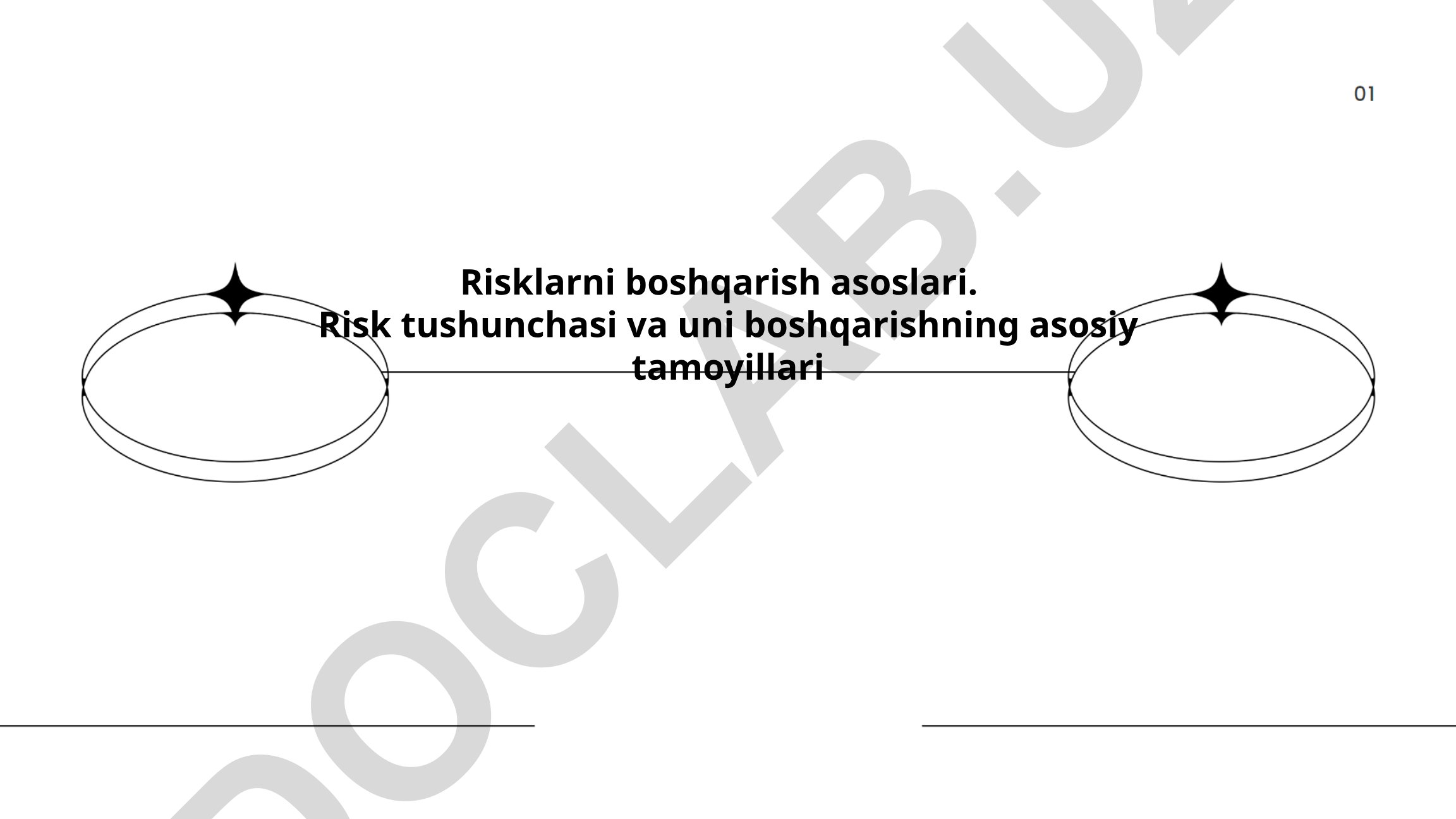 Risk tushunchasi va uni boshqarishning asosiy tamoyillari
