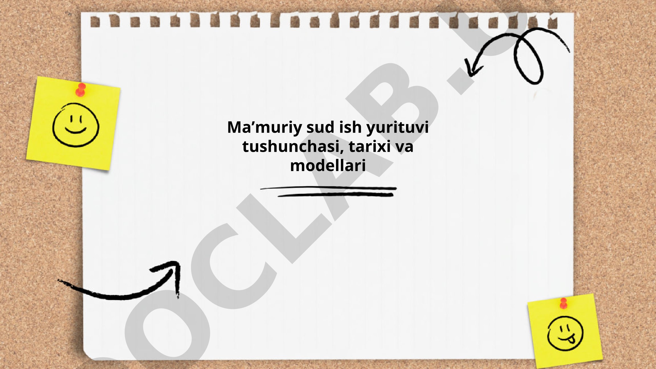 Ma'muriy sud ish yurituvi tushunchasi, tarixi va modellari