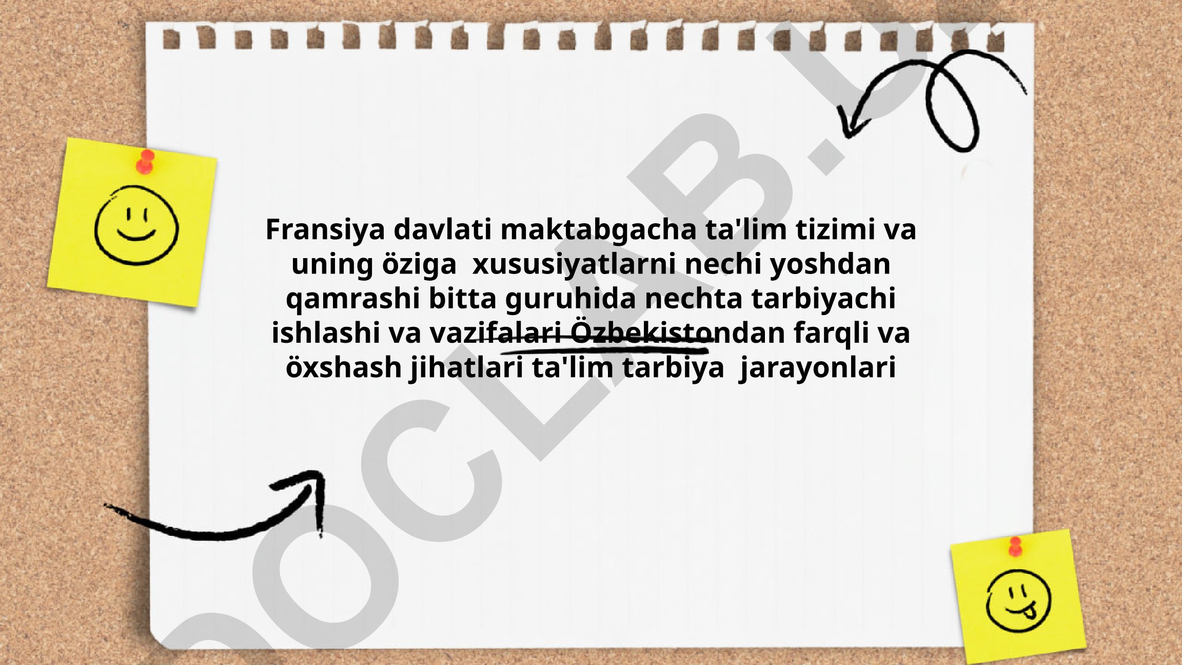Fransiya maktabgacha ta'lim tizimi va O'zbekiston bilan taqqoslash