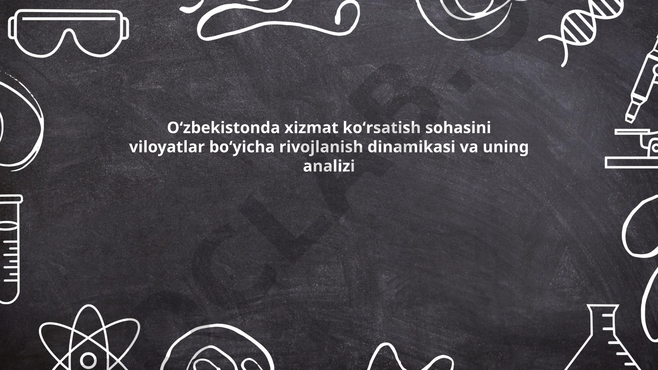 Oʻzbekistonda xizmat koʻrsatish sohasini viloyatlar boʻyicha rivojlanish dinamikasi va uning analizi