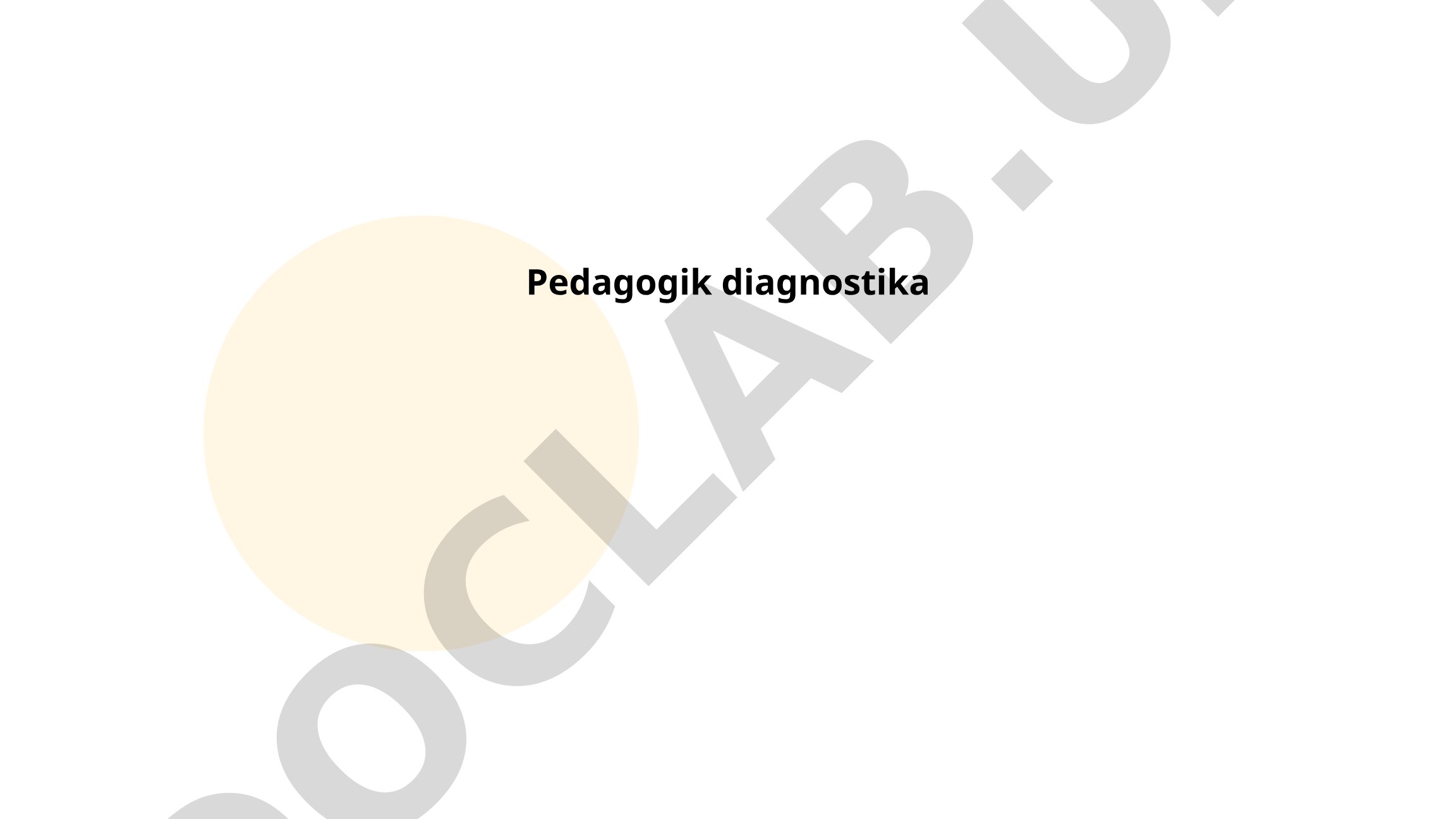 Pedagogik diagnostika va o'quvchilarni baholash