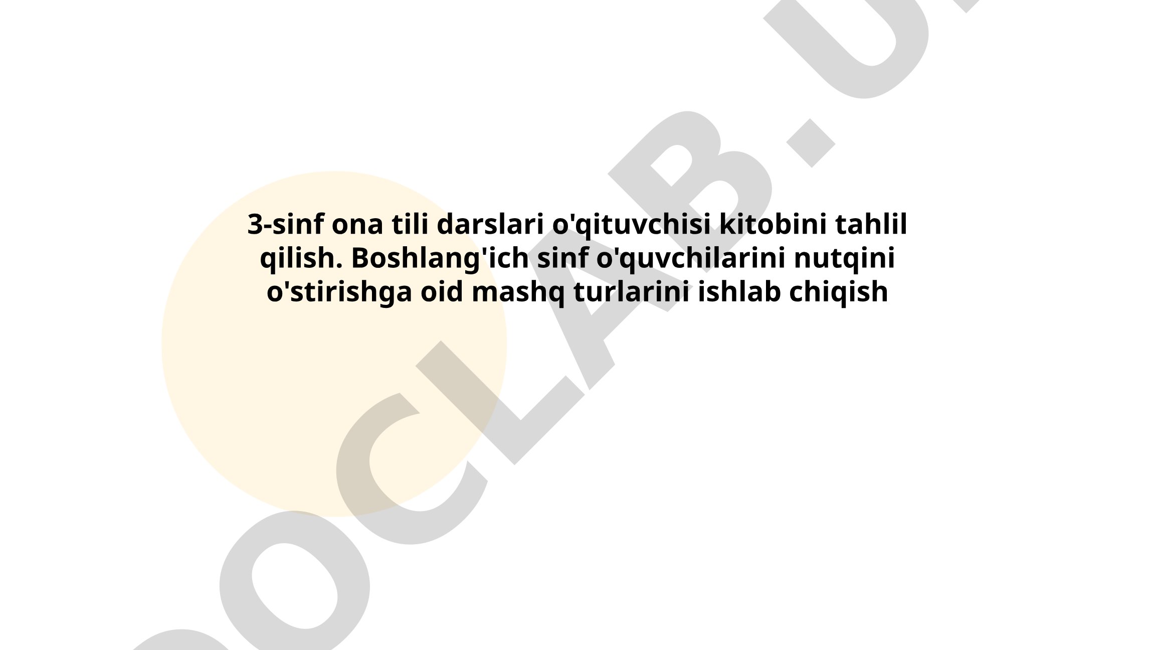 3-sinf ona tili darslari o'qituvchisi kitobini tahlil qilish