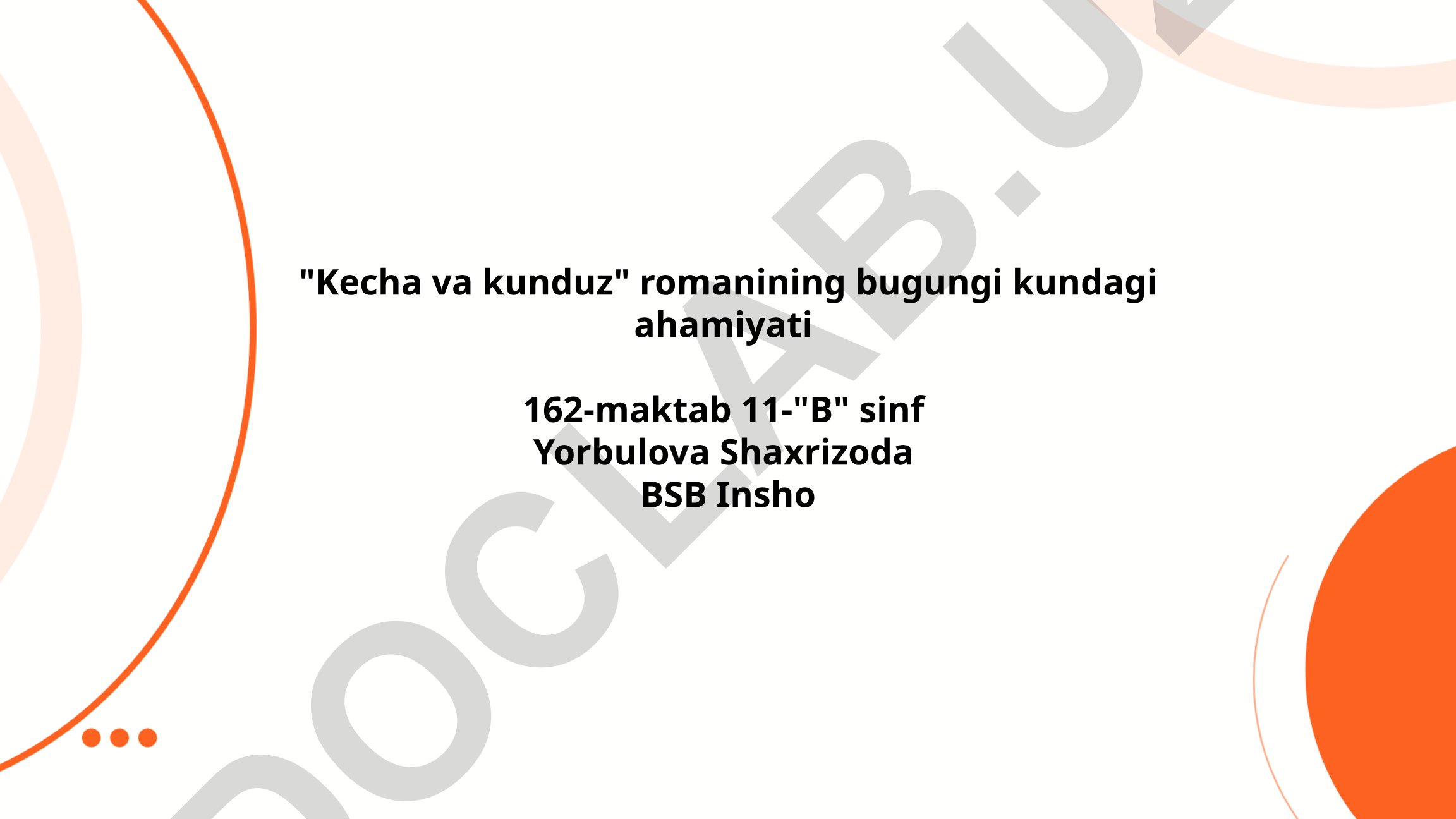 Kecha va kunduz romanining bugungi kundagi ahamiyati
