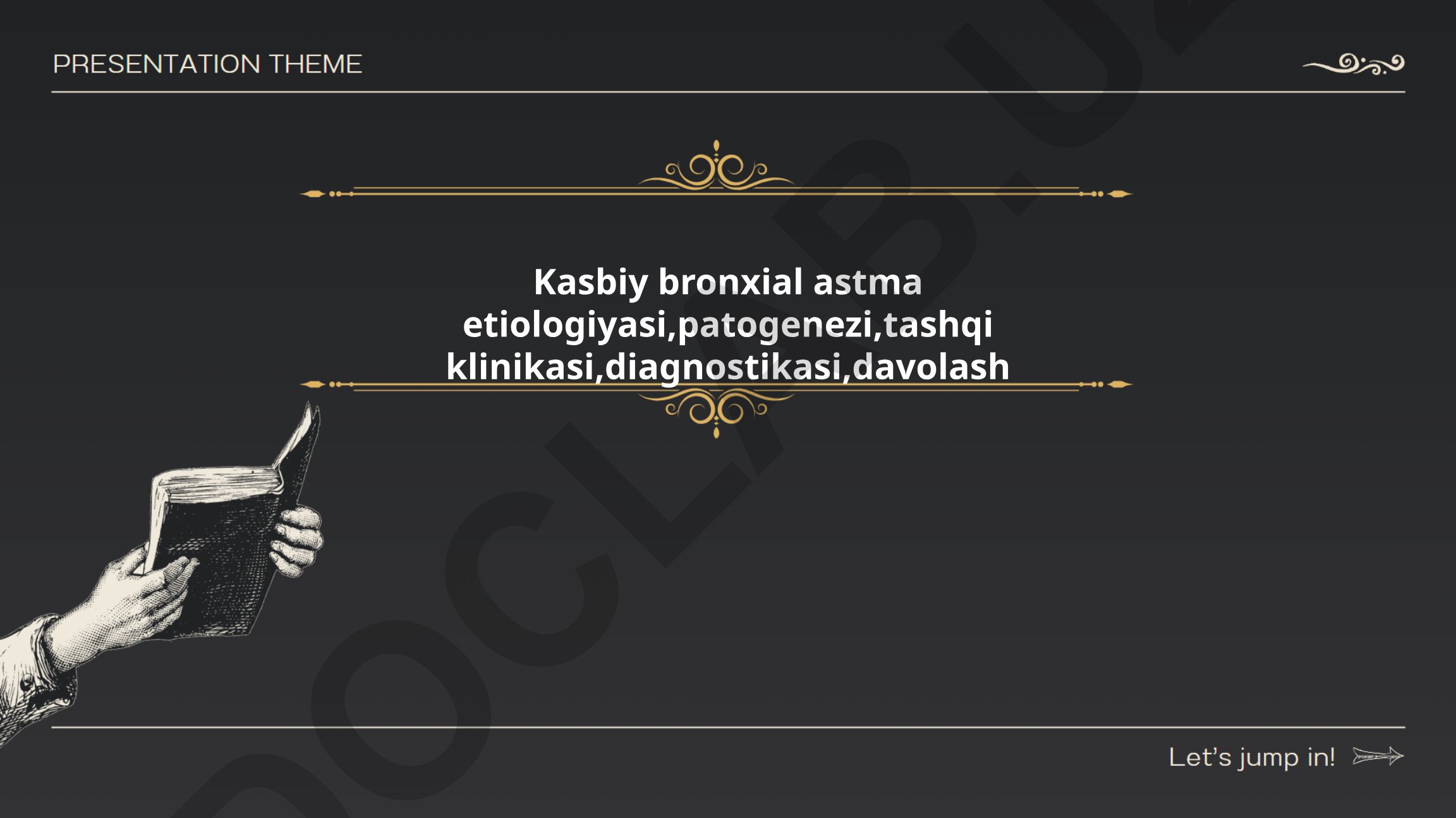 Kasbiy bronxial astma etiologiyasi, patogenezi, klinikasi, diagnostikasi va davolash
