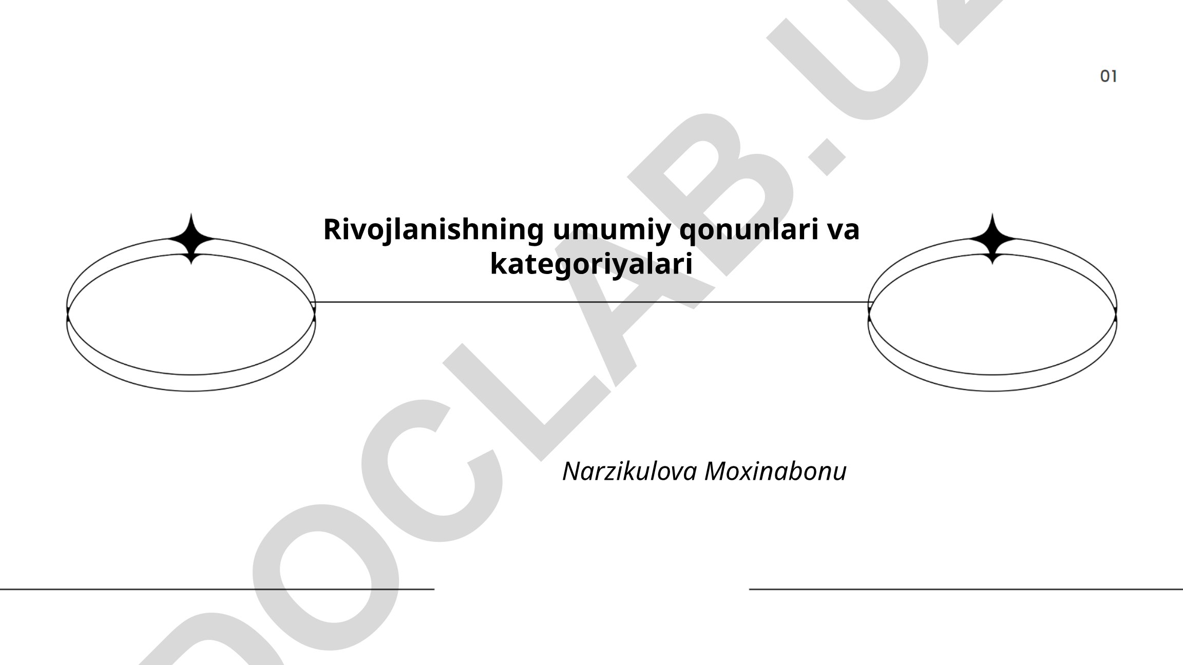 Rivojlanishning umumiy qonunlari va kategoriyalari