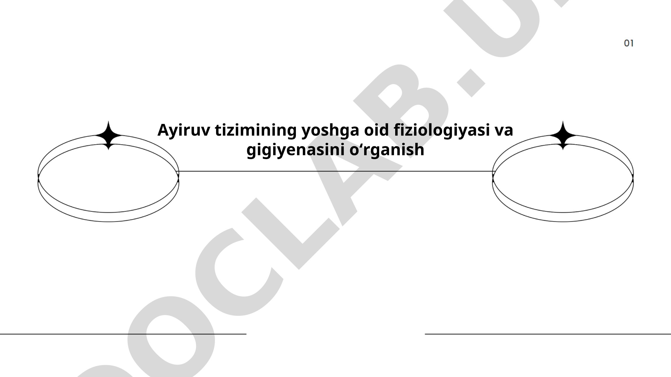 Ayiruv tizimining yoshga oid fiziologiyasi va gigiyenasi
