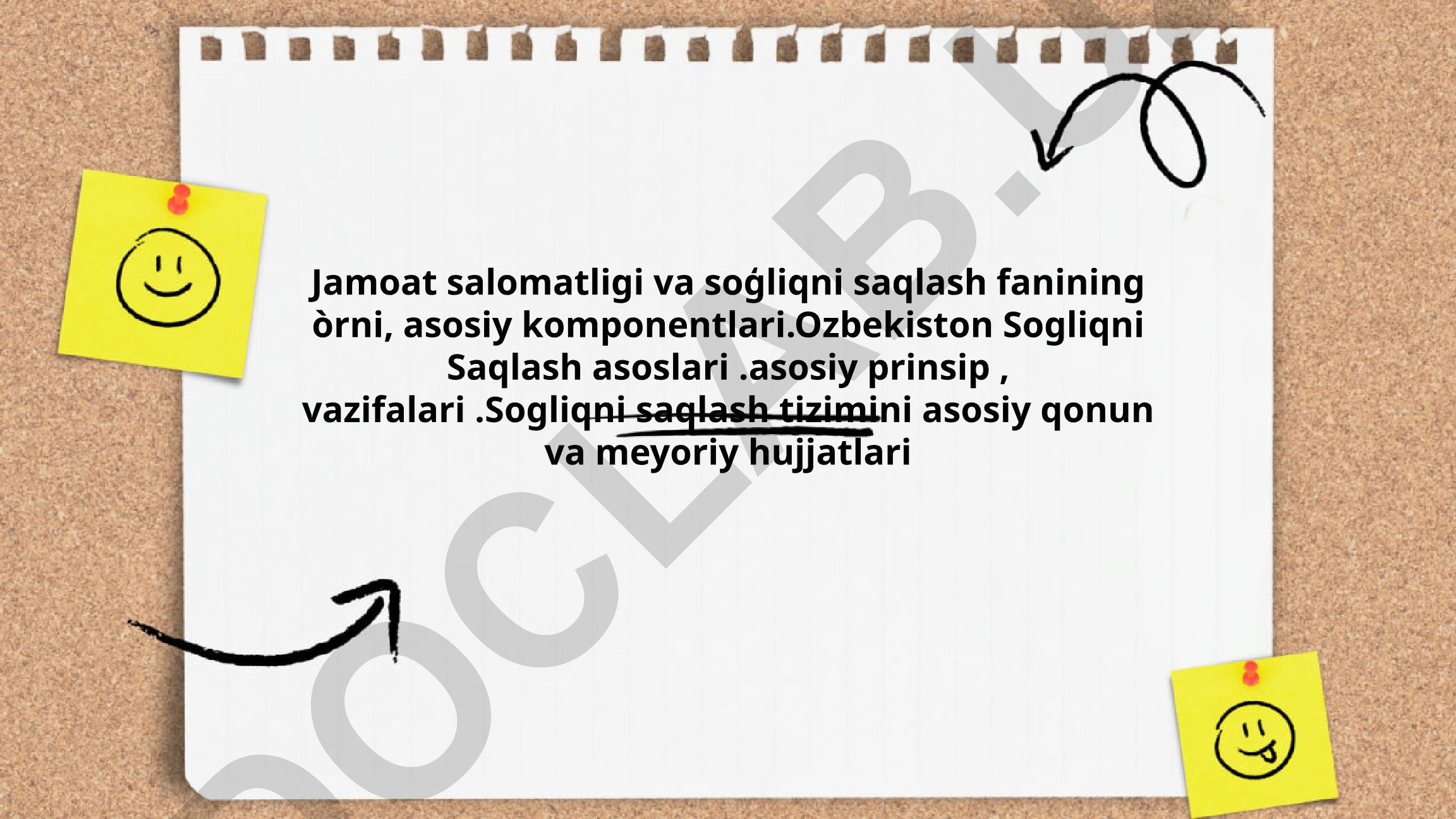 Jamoat salomatligi va sog'liqni saqlash fanining o'rni va asoslari