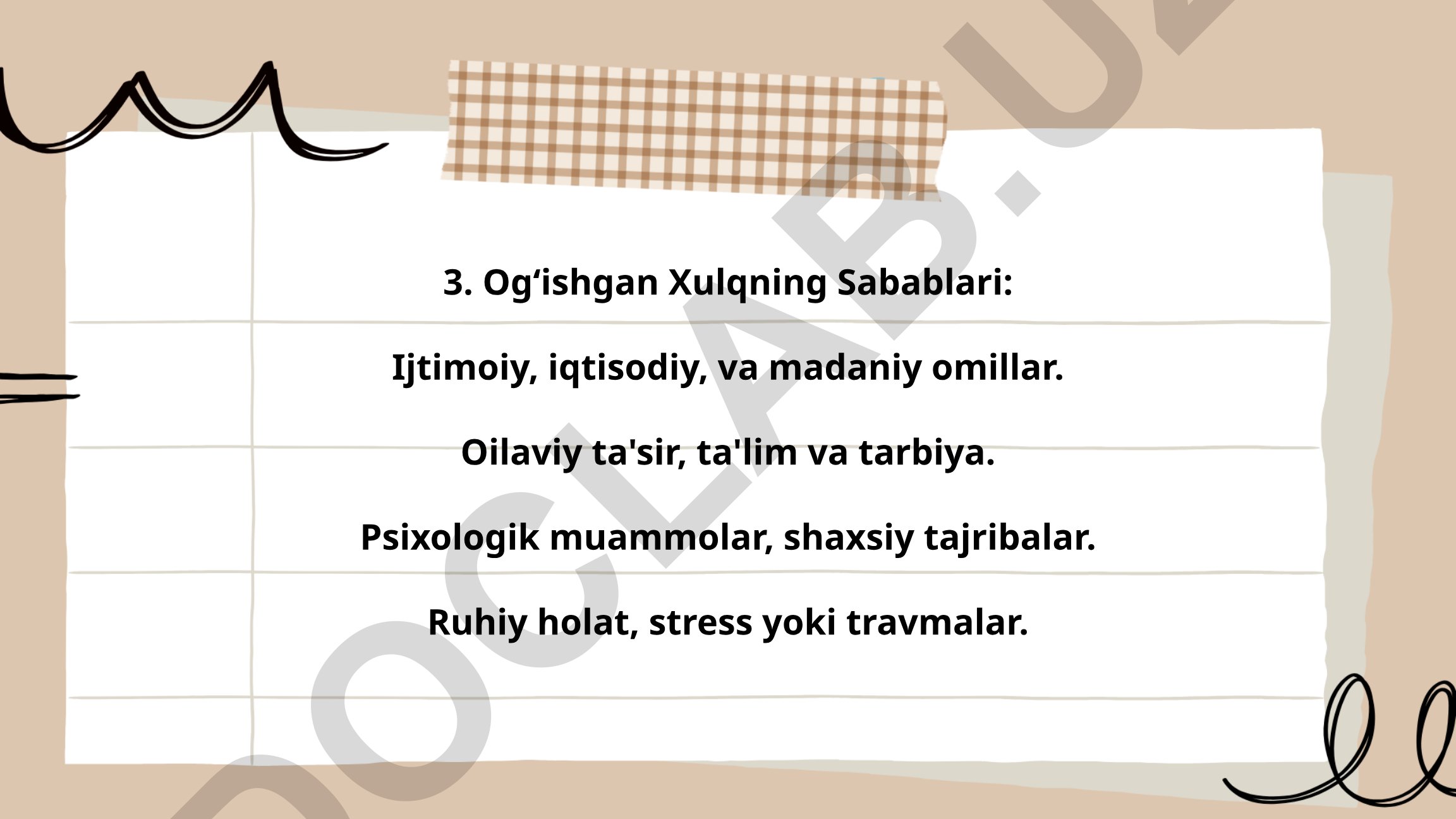 Og‘ishgan Xulqning Sabablari: Ijtimoiy, iqtisodiy va madaniy omillar