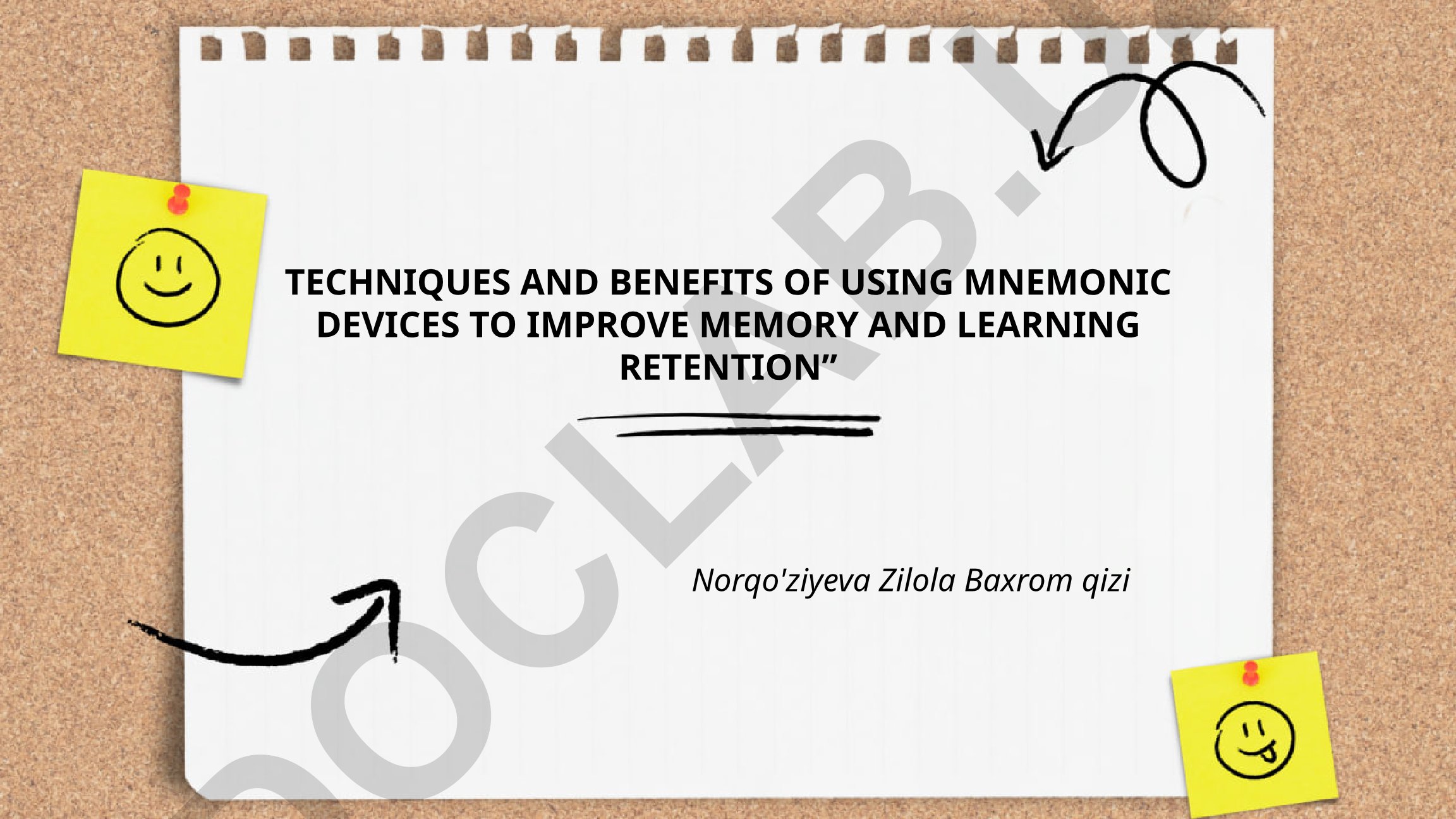 Techniques and Benefits of Using Mnemonic Devices to Improve Memory and Learning Retention