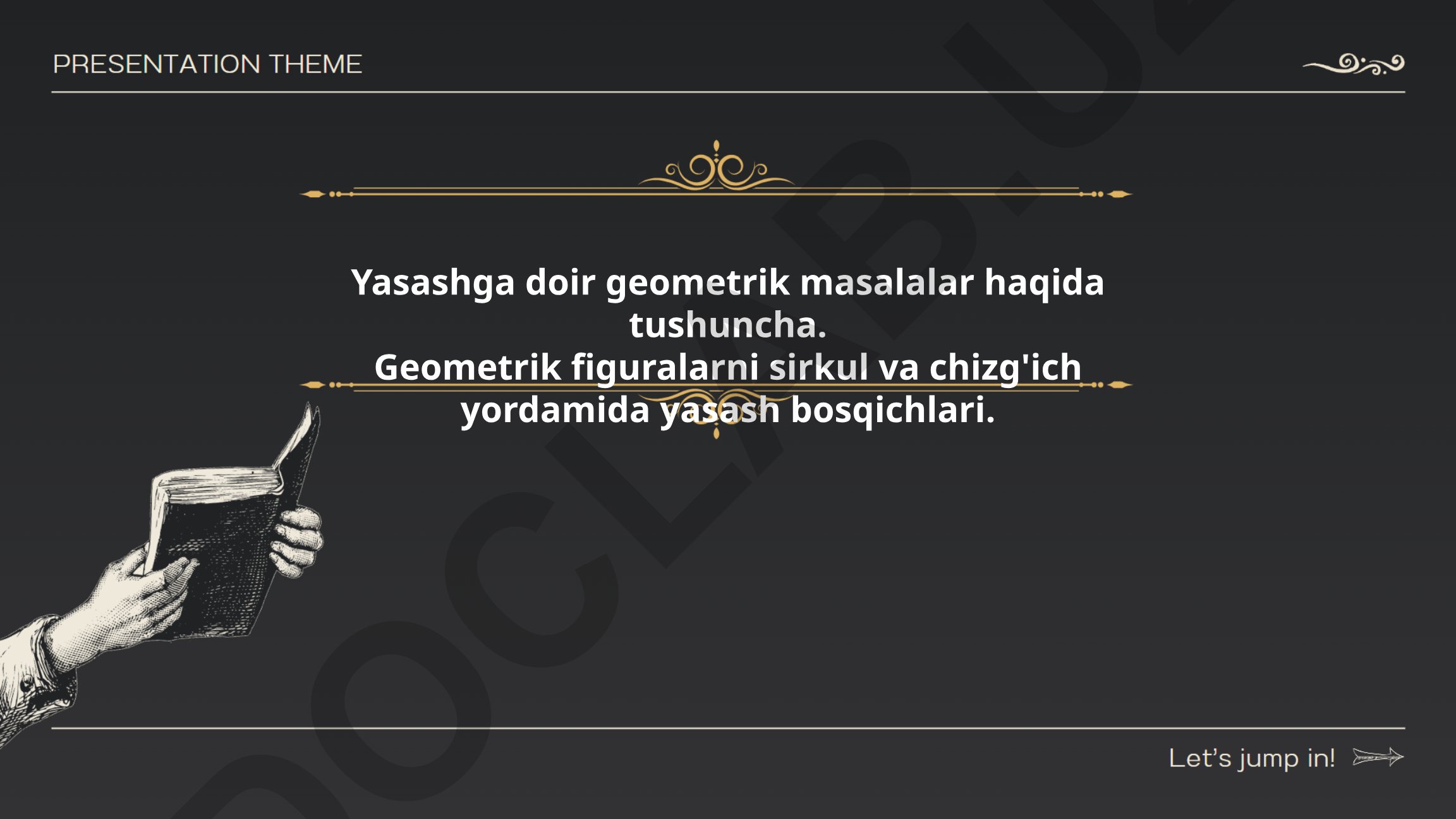 Geometrik figuralarni sirkul va chizg'ich yordamida yasash