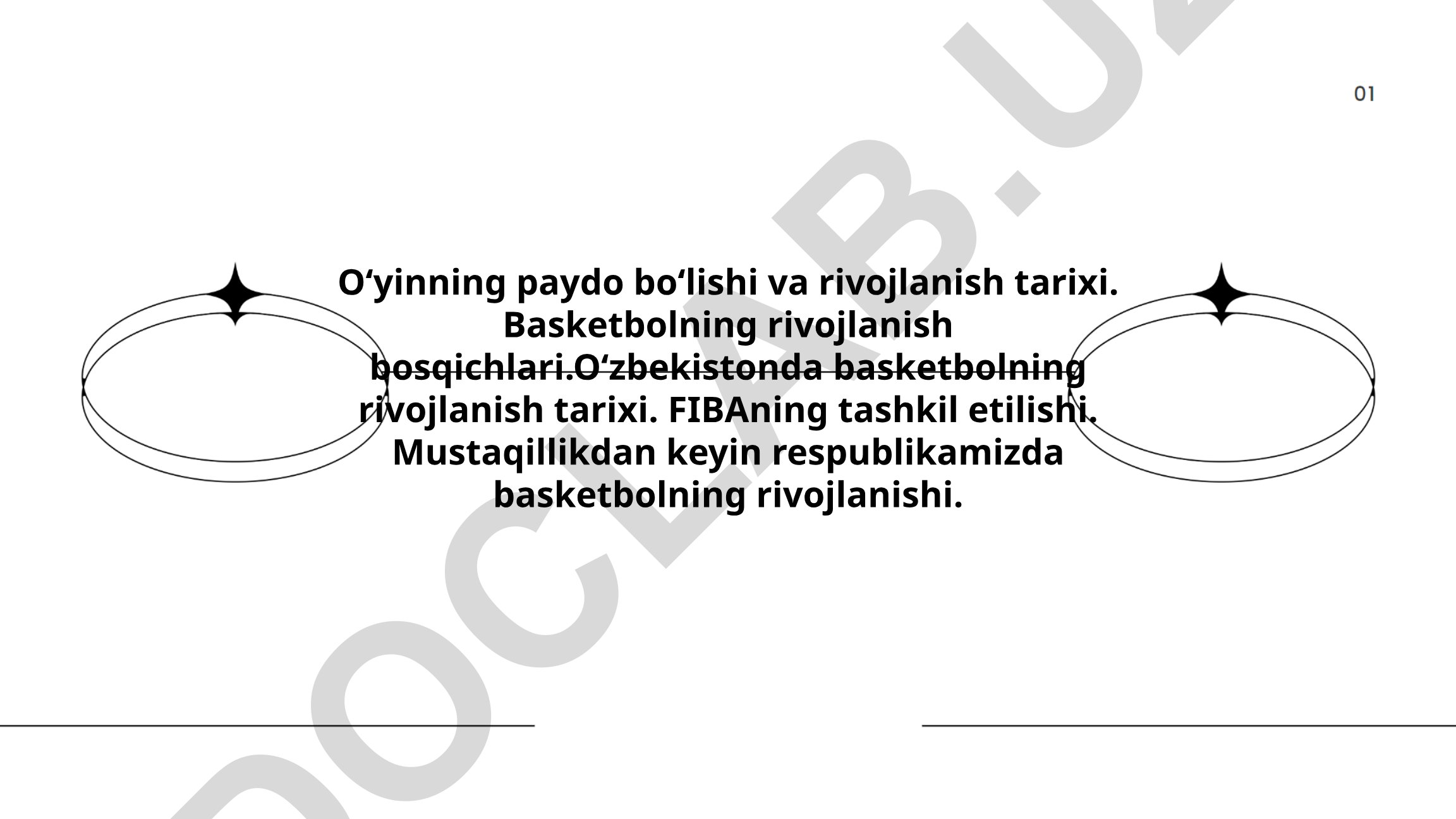 Basketbolning paydo bo'lishi va rivojlanish tarixi